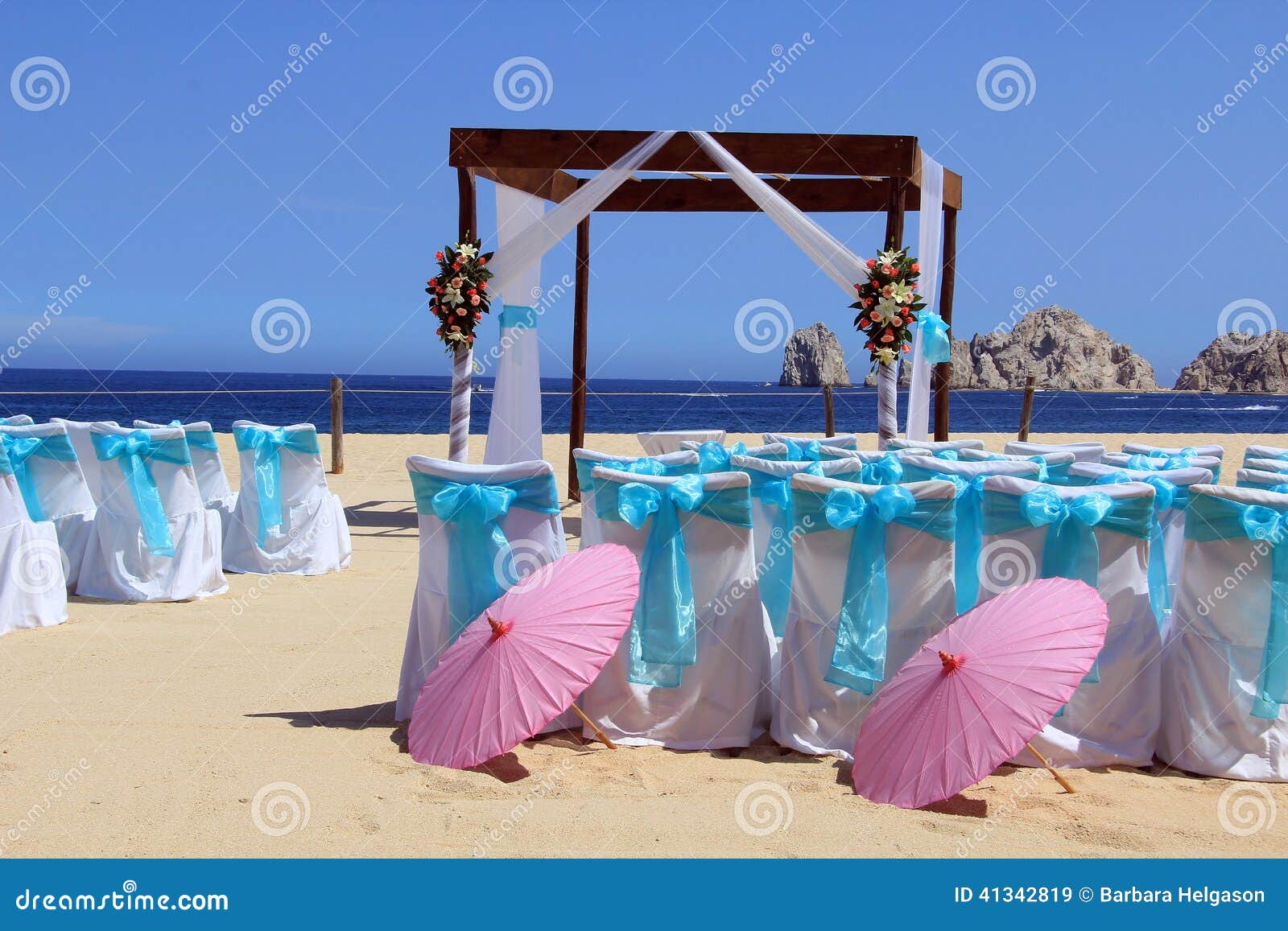 Beach Wedding Stock Image Image Of Pretty Rose Chairs