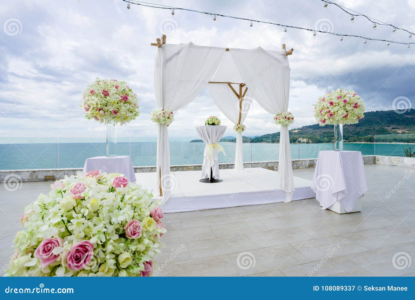 Beach Wedding Venue Samui Thailand Stock Image Image Of Blue