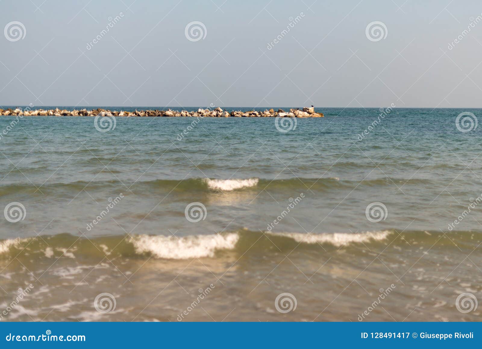 beach in winter in the adriatic sea