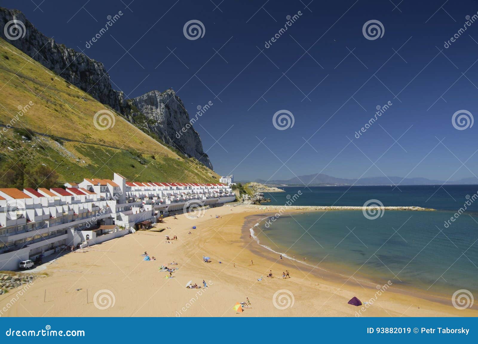 Beaches of Gibraltar Sandy Bay Stock Image Image of holiday, water