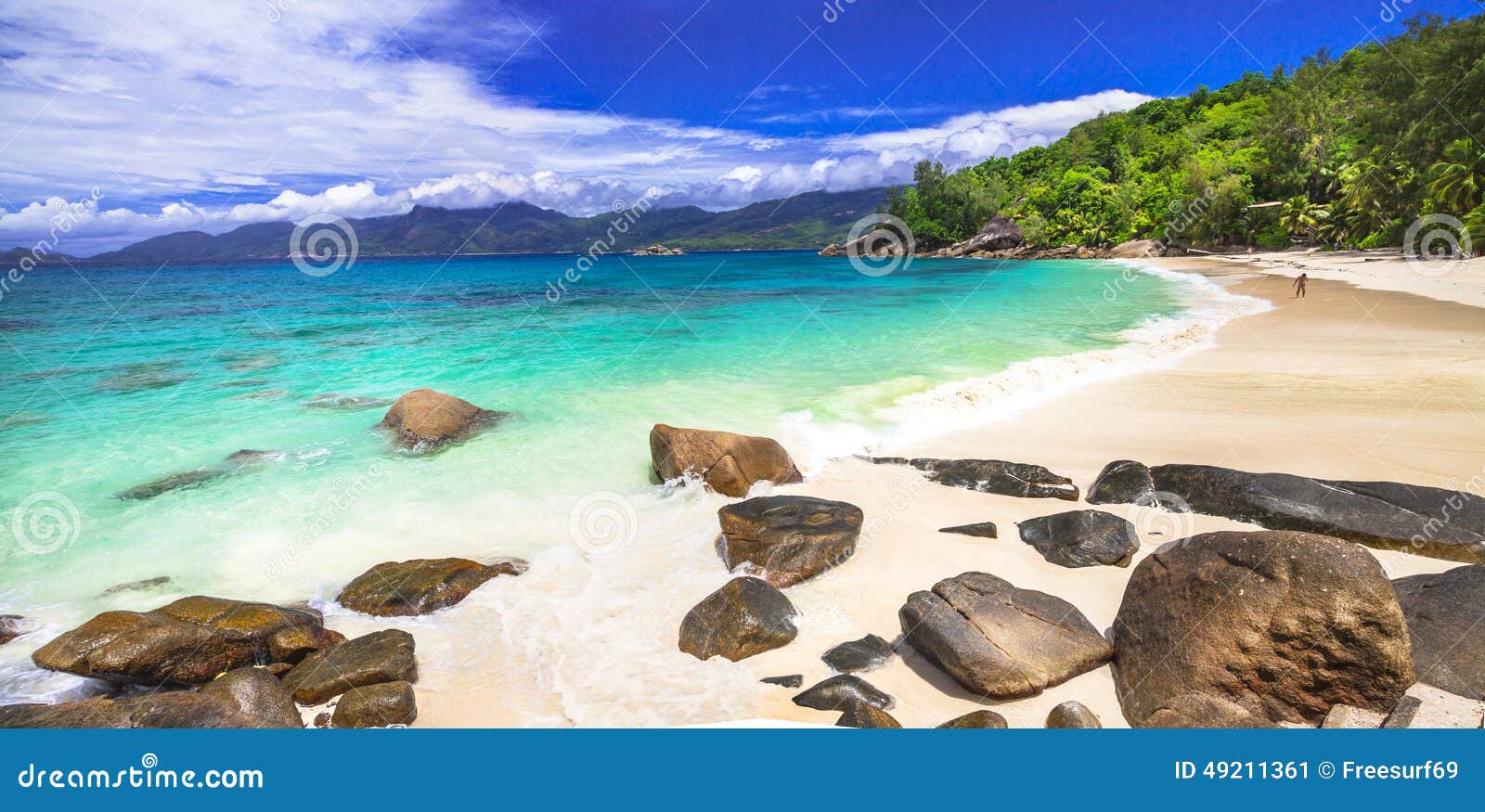 Beaches of Seichelles stock image. Image of rock, island - 49211361