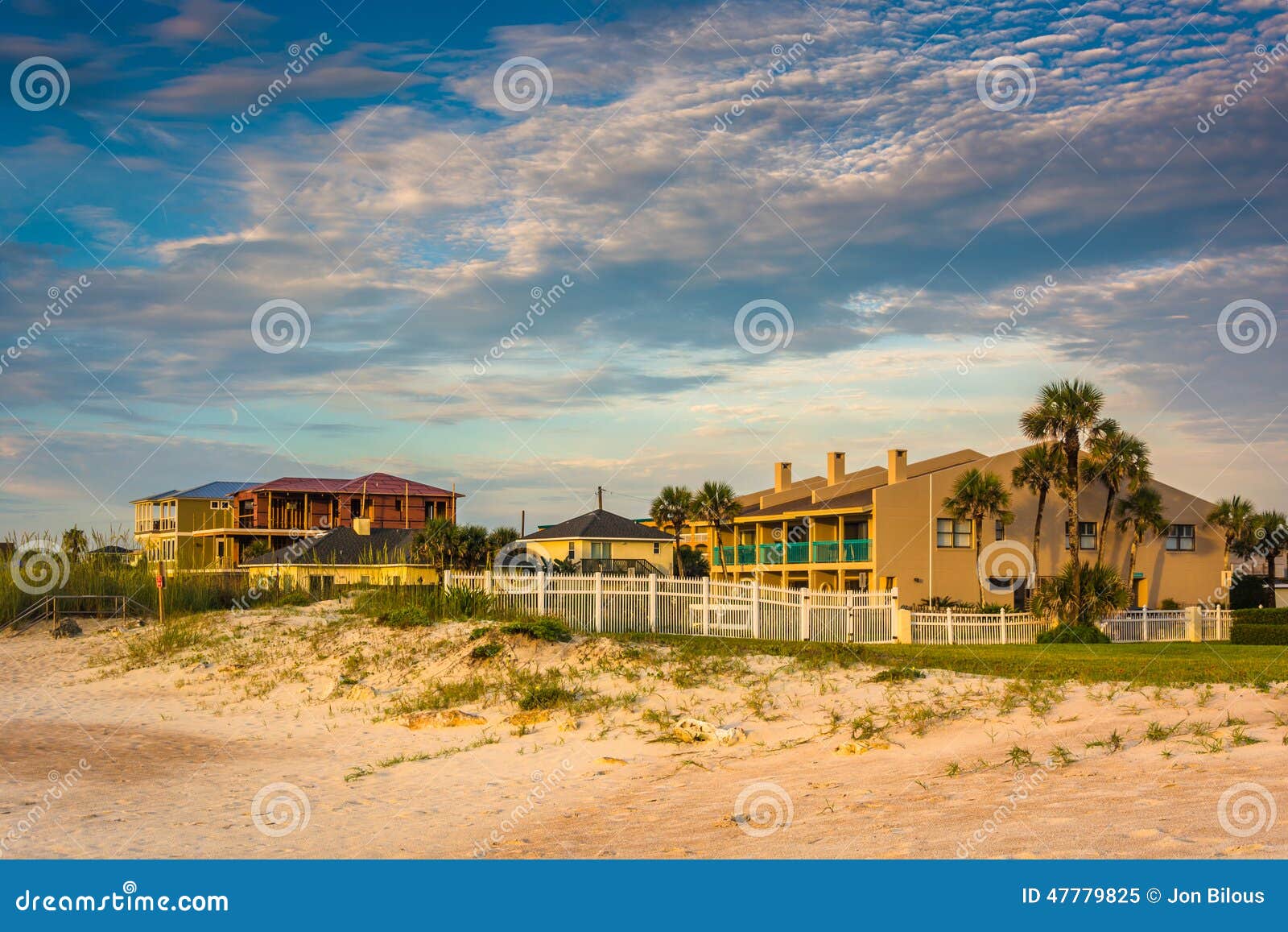 Beachfront Hotel at St. Augustine Beach, Florida. Stock Image Image