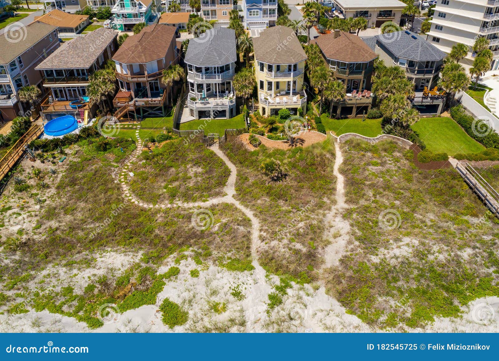 Beachfront Vacation Homes in Jacksonville FL Stock Image Image of