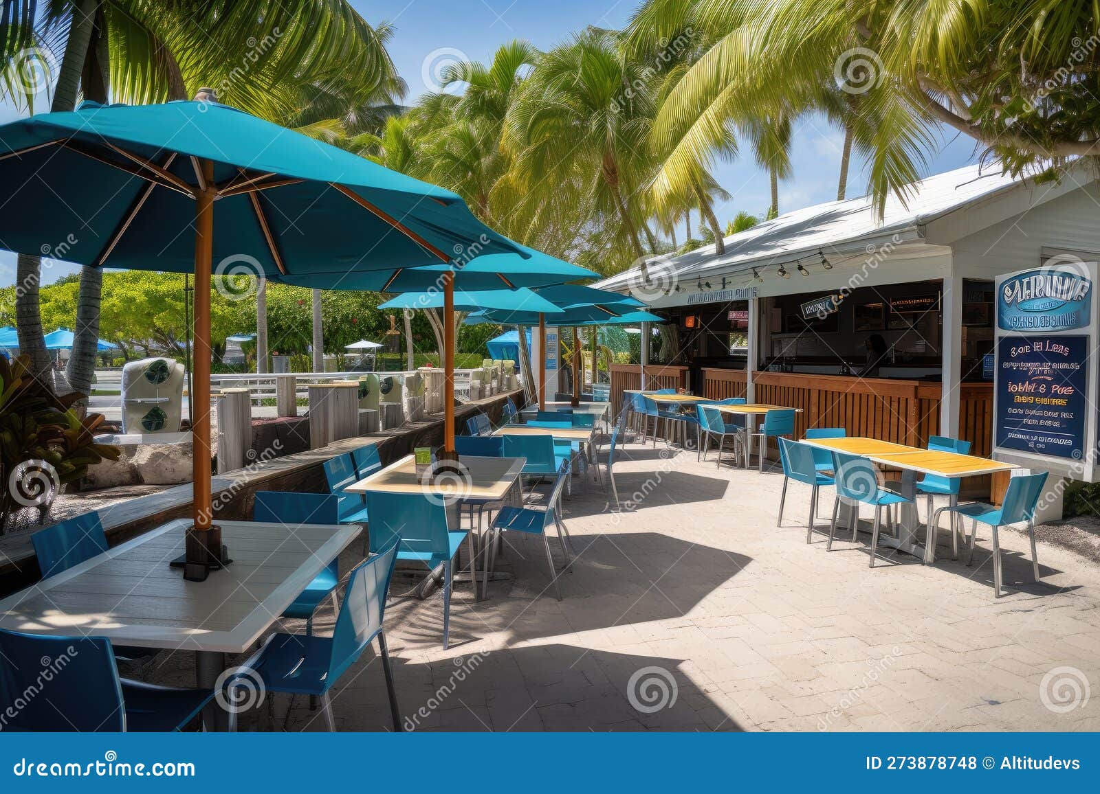 Beachside Eatery, with Menu Featuring Fresh and Local Seafood Options