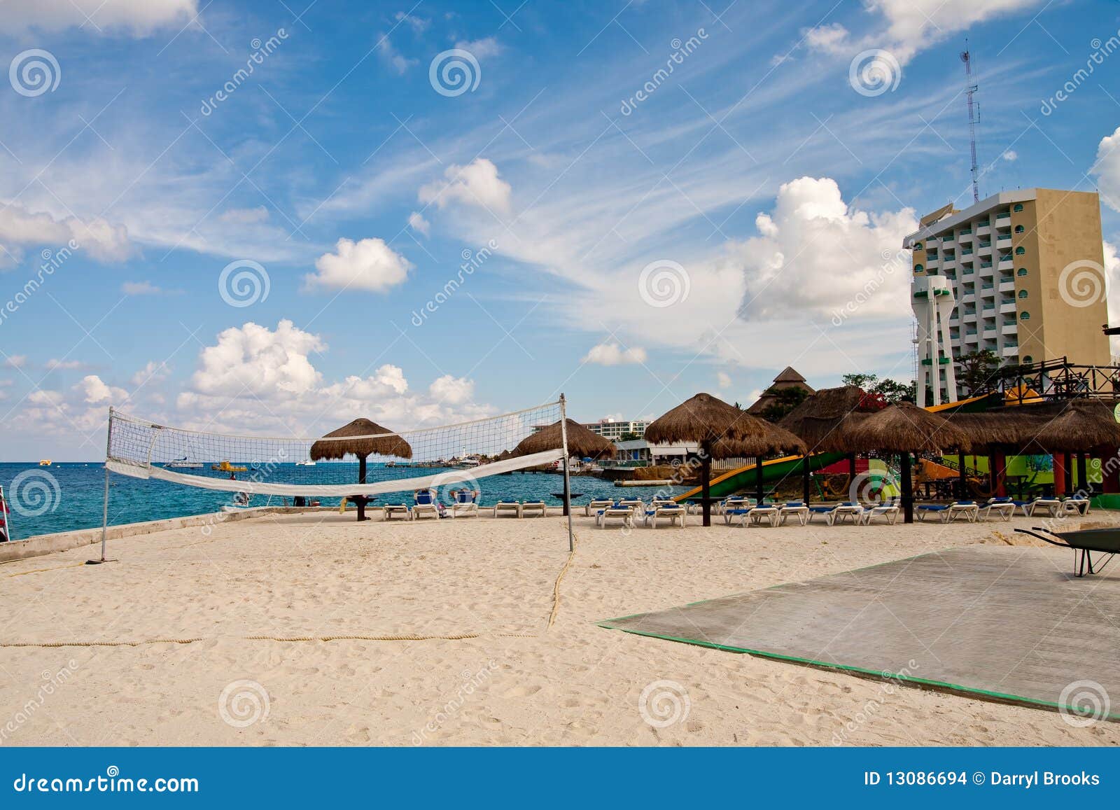 Beachside Volleyball Court by Hotels Stock Photo Image of blue
