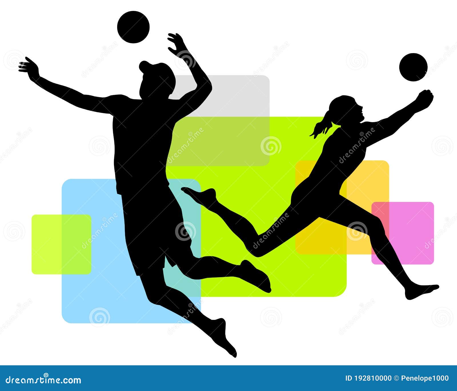 Beachvolleyball Sport Graphic in Vector Quality. Stock Vector ...