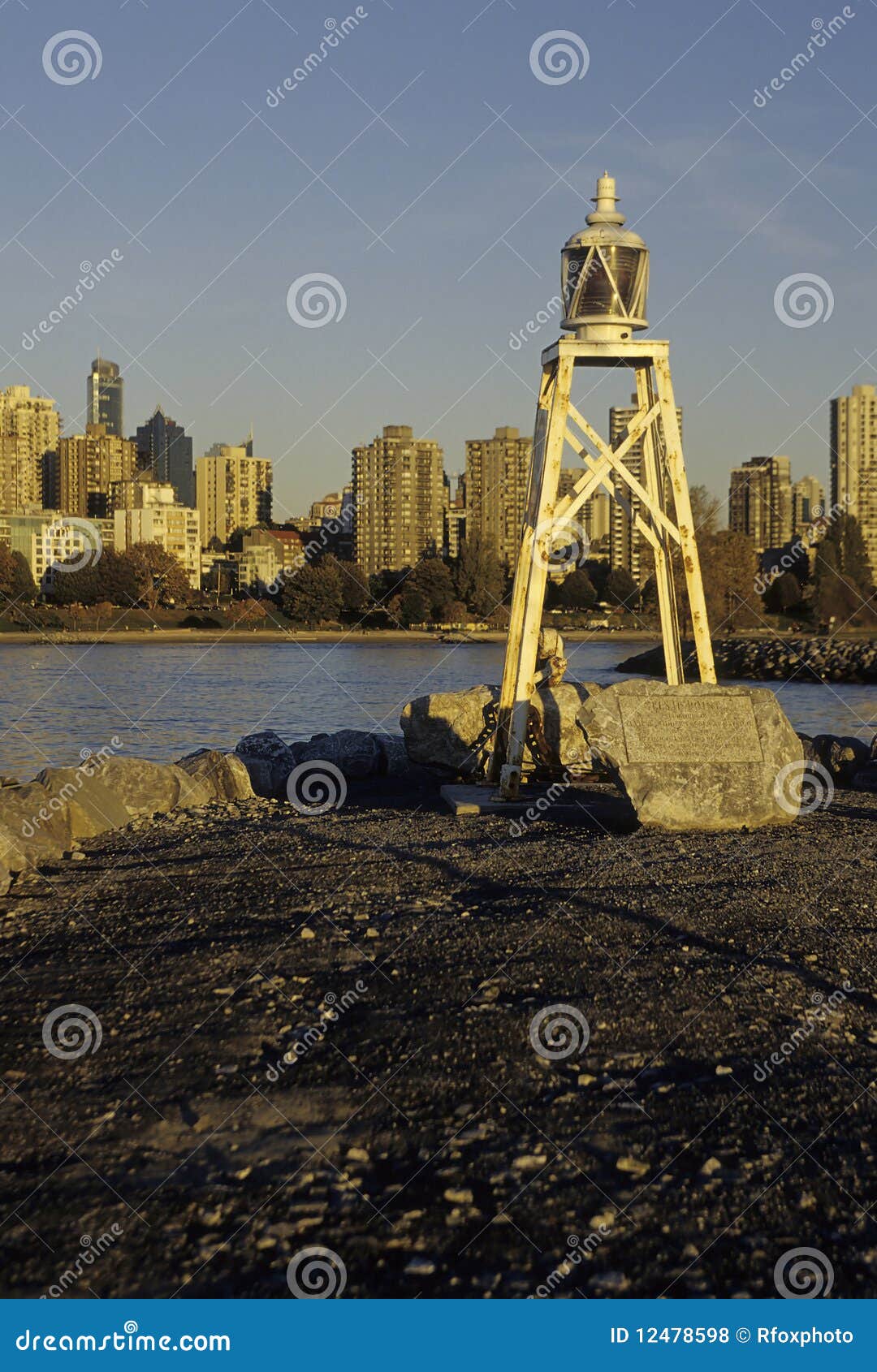 Beacon & Skyscrapers Vancouver, Canada Stock Photo Image of lake