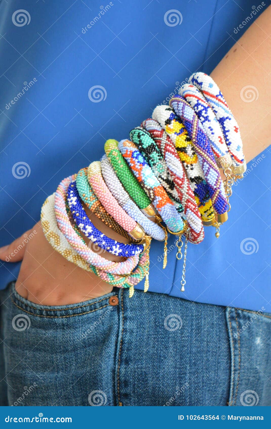 Bracelet - Carnival - Hand Crochet & Knotted Bracelet - Gilded Bells/Brown  Stones - Bracelets - Leather & Skull - Tigereye & Carnival Bracelet etc -  Ibsen Design