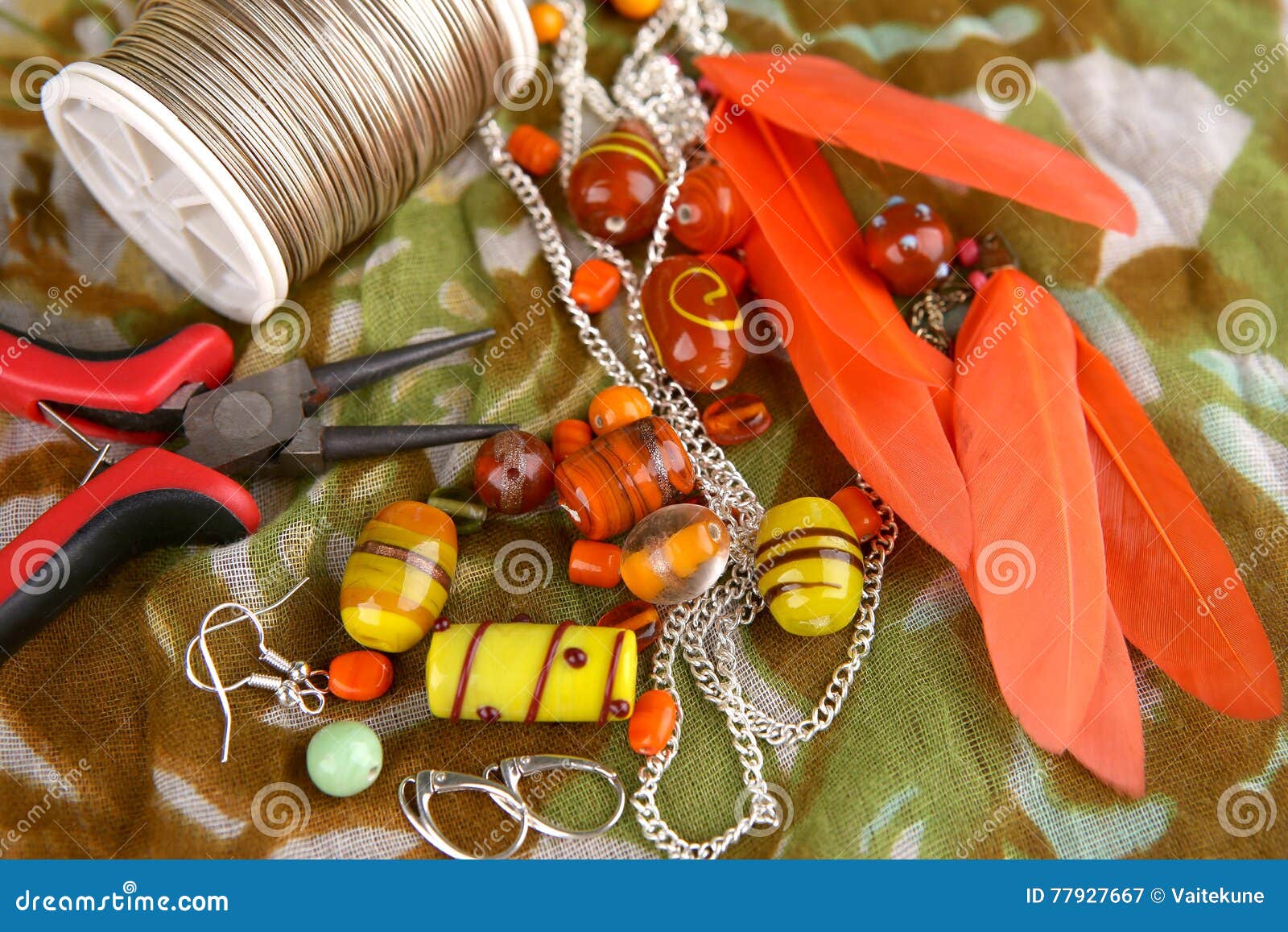 Bead Jewelry Making As a Hobby Stock Image Image of chain, accessory