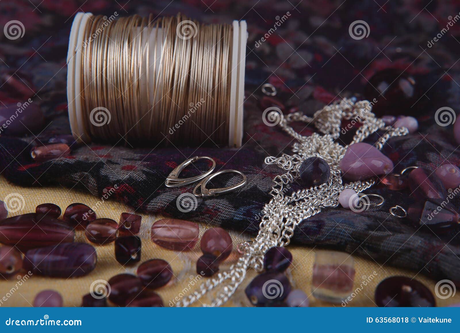 Bead Jewelry Making As a Hobby Stock Photo Image of tools, hobby
