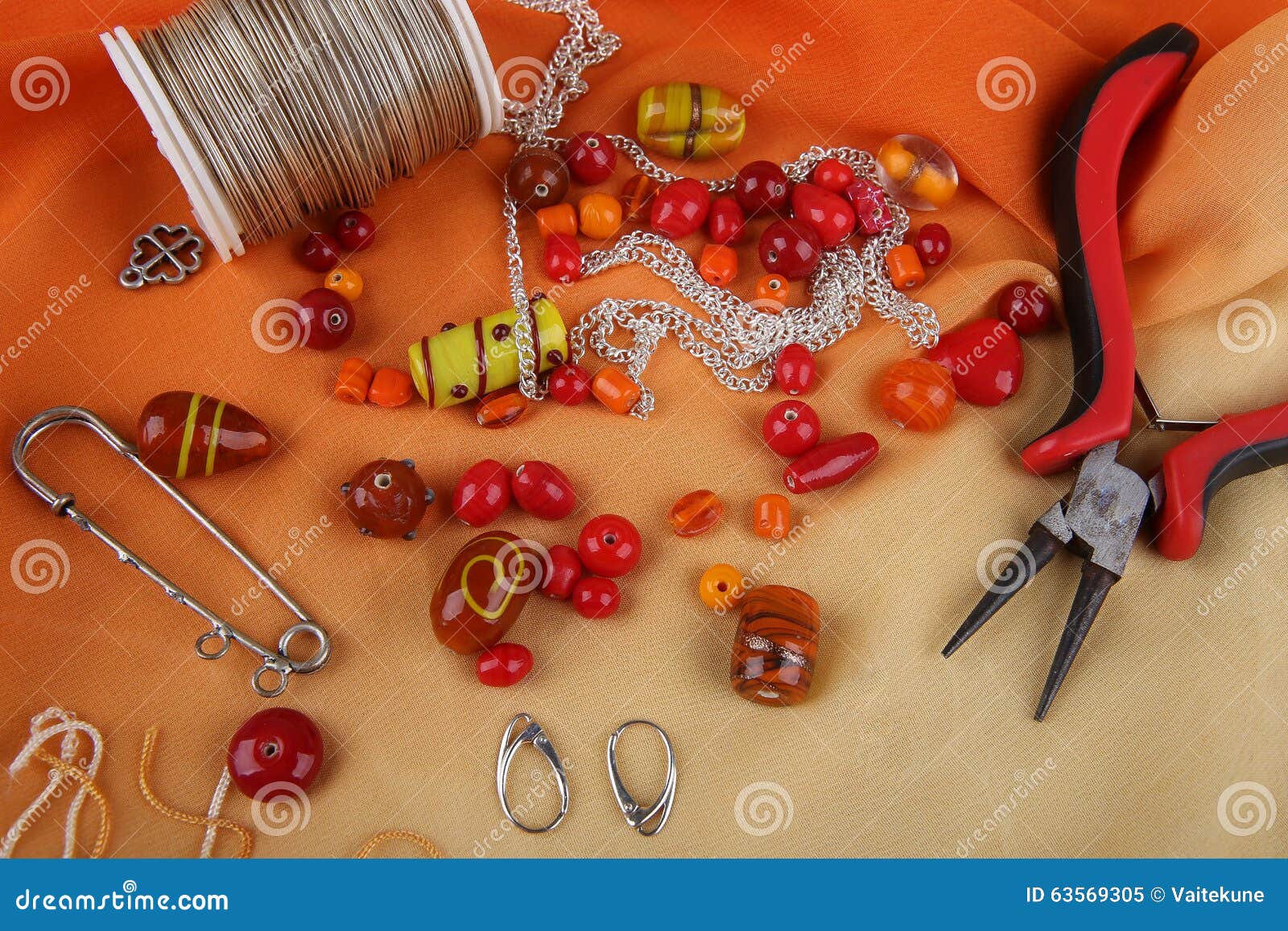 Bead Jewelry Making As a Hobby Stock Image Image of jewel, making