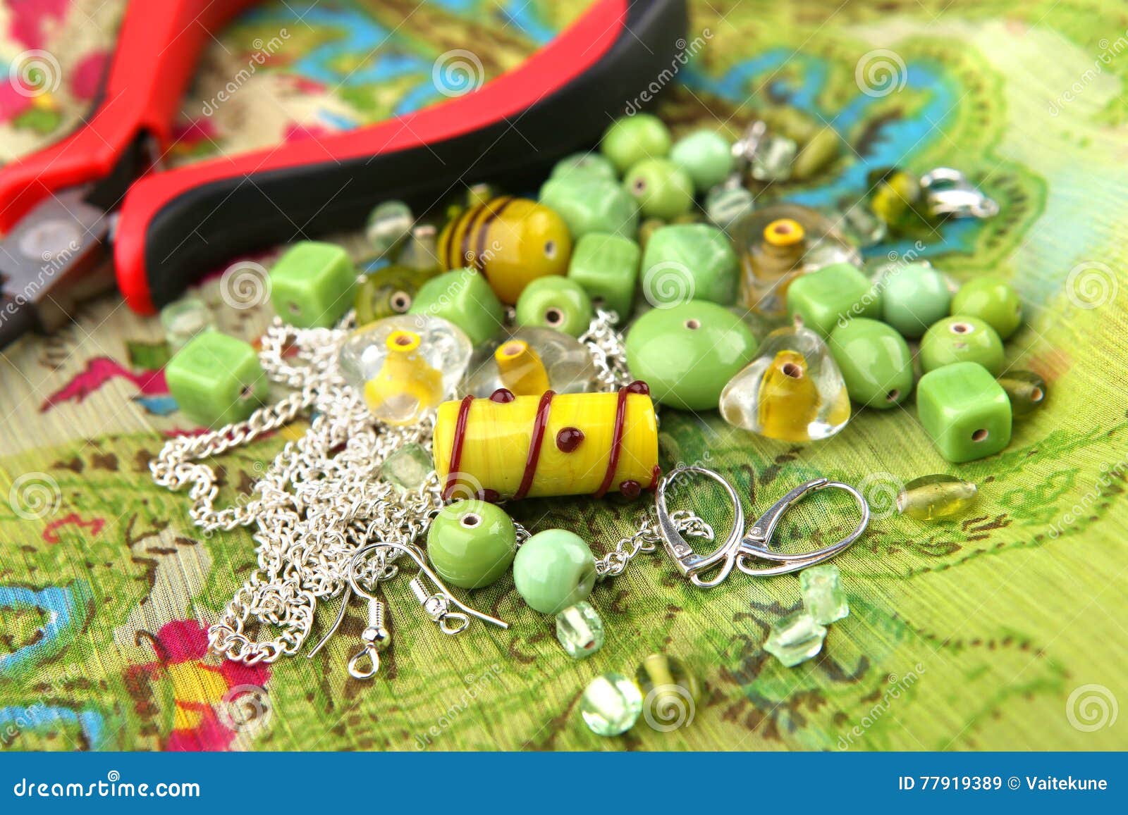 Bead Jewelry Making As a Hobby Stock Image Image of bead, chain 77919389