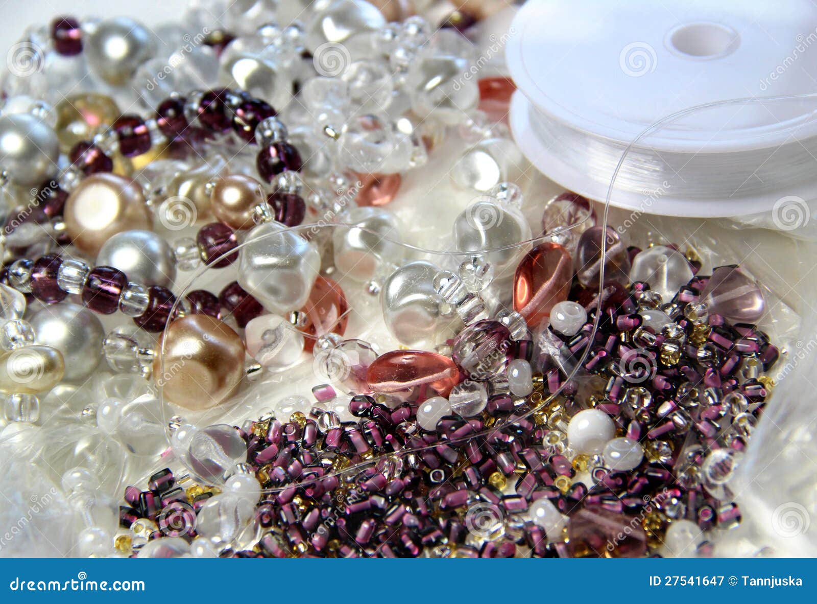 Beads and crystals stock image. Image of crystal, hobby 27541647