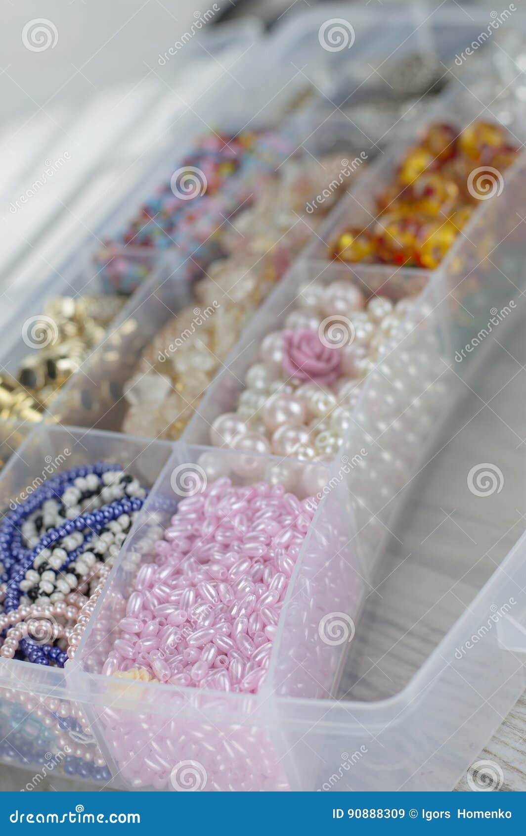Beads, Handmade Imitation Jewelry Making. Stock Image Image of