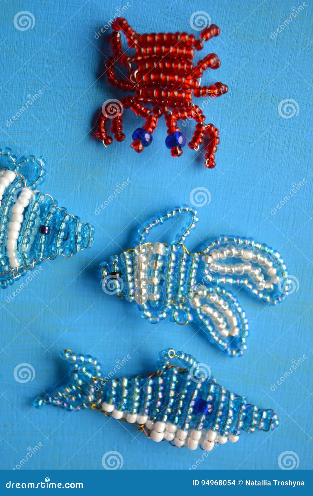Beads marine life art stock photo. Image of blue, decor 94968054