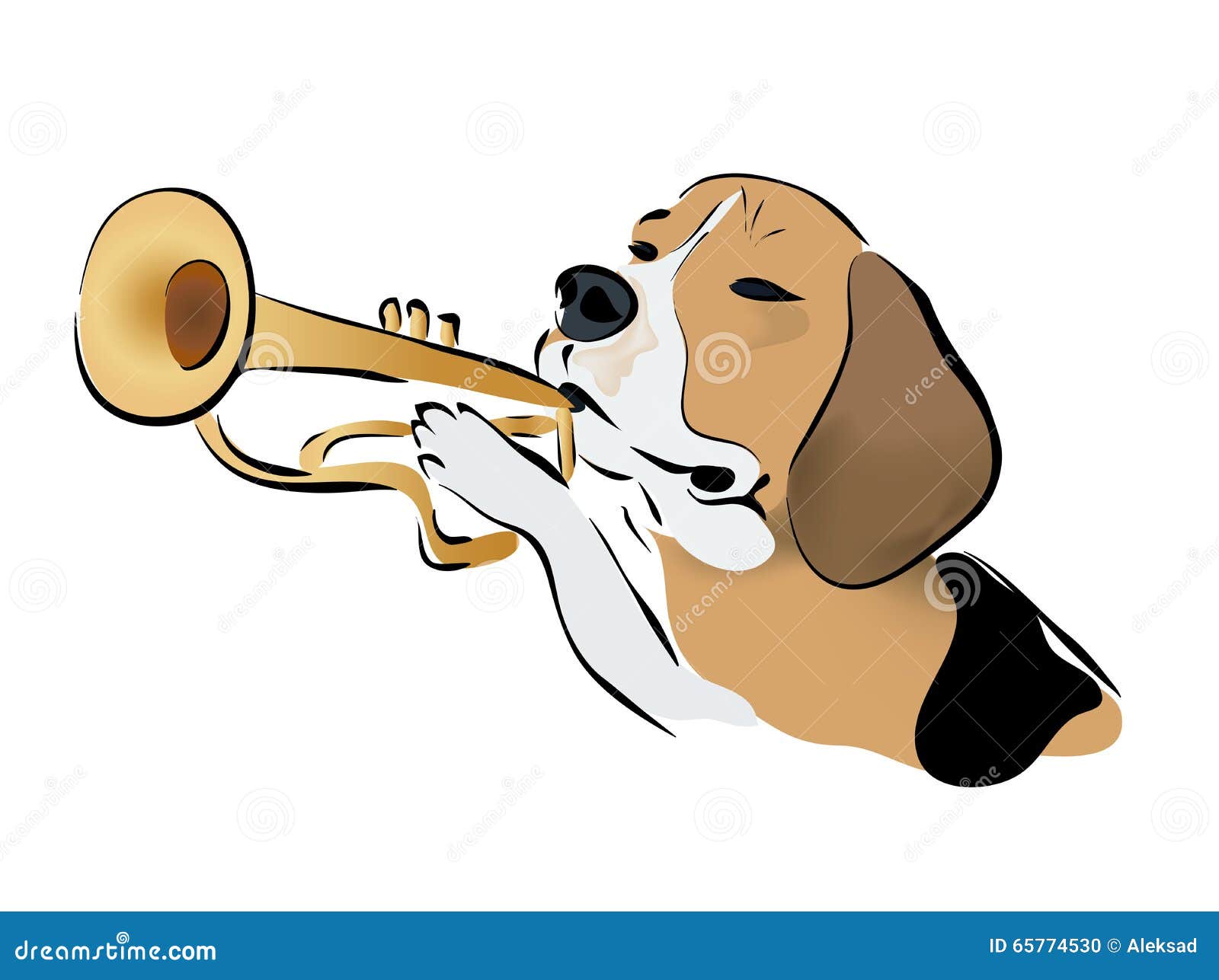 beagle-dog-playing-trumpet-illustration-