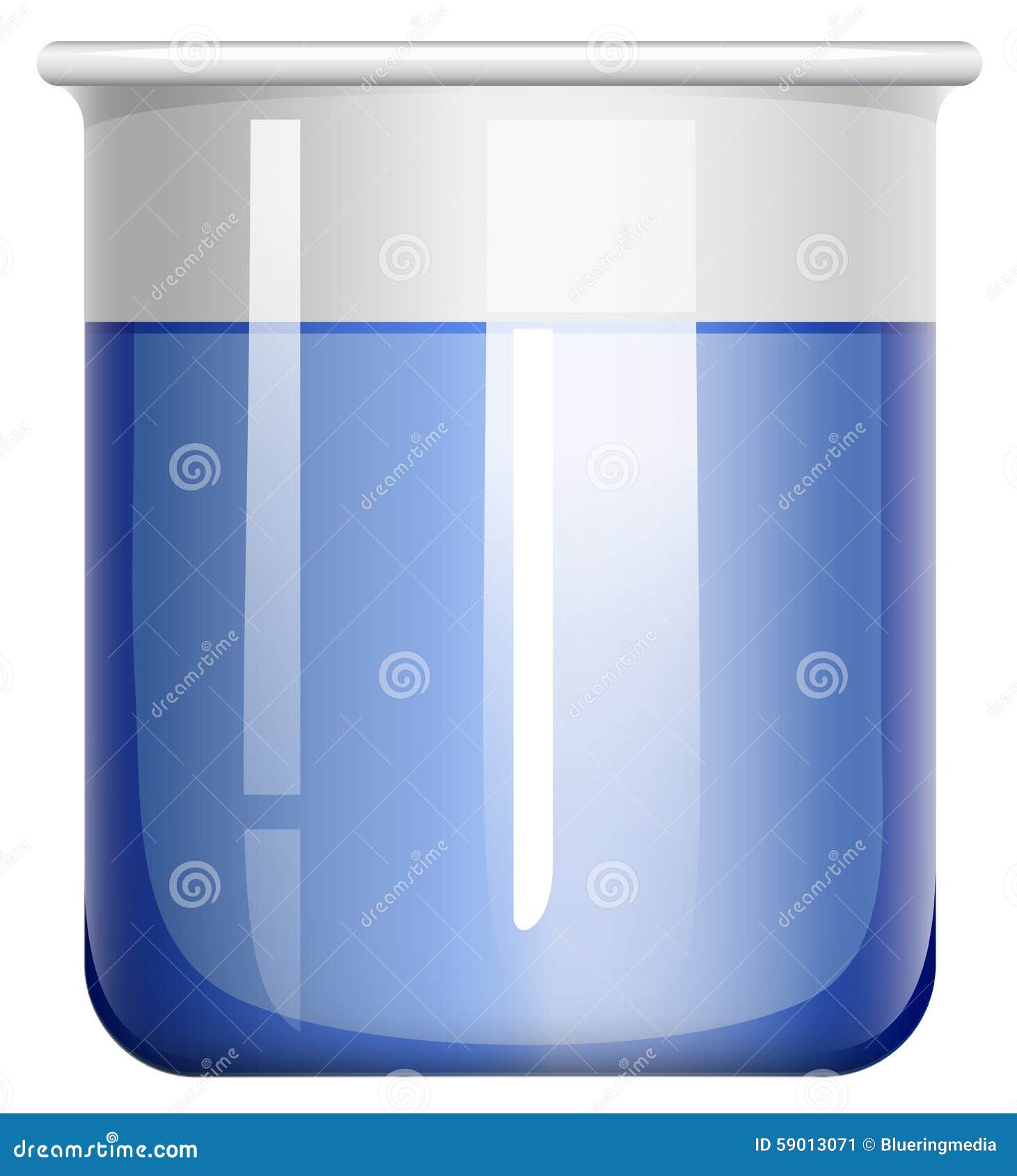 Beaker with blue substance stock vector. Illustration of liquid 59013071