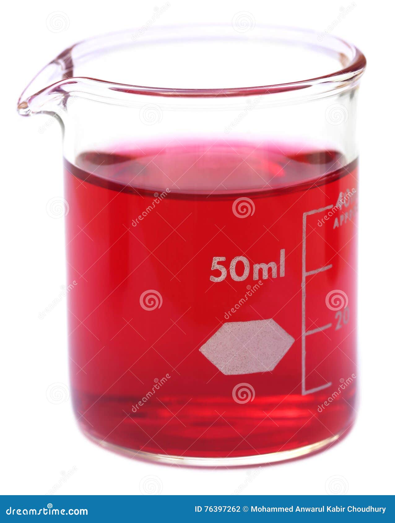 Beaker with chemical stock photo. Image of equipment 76397262