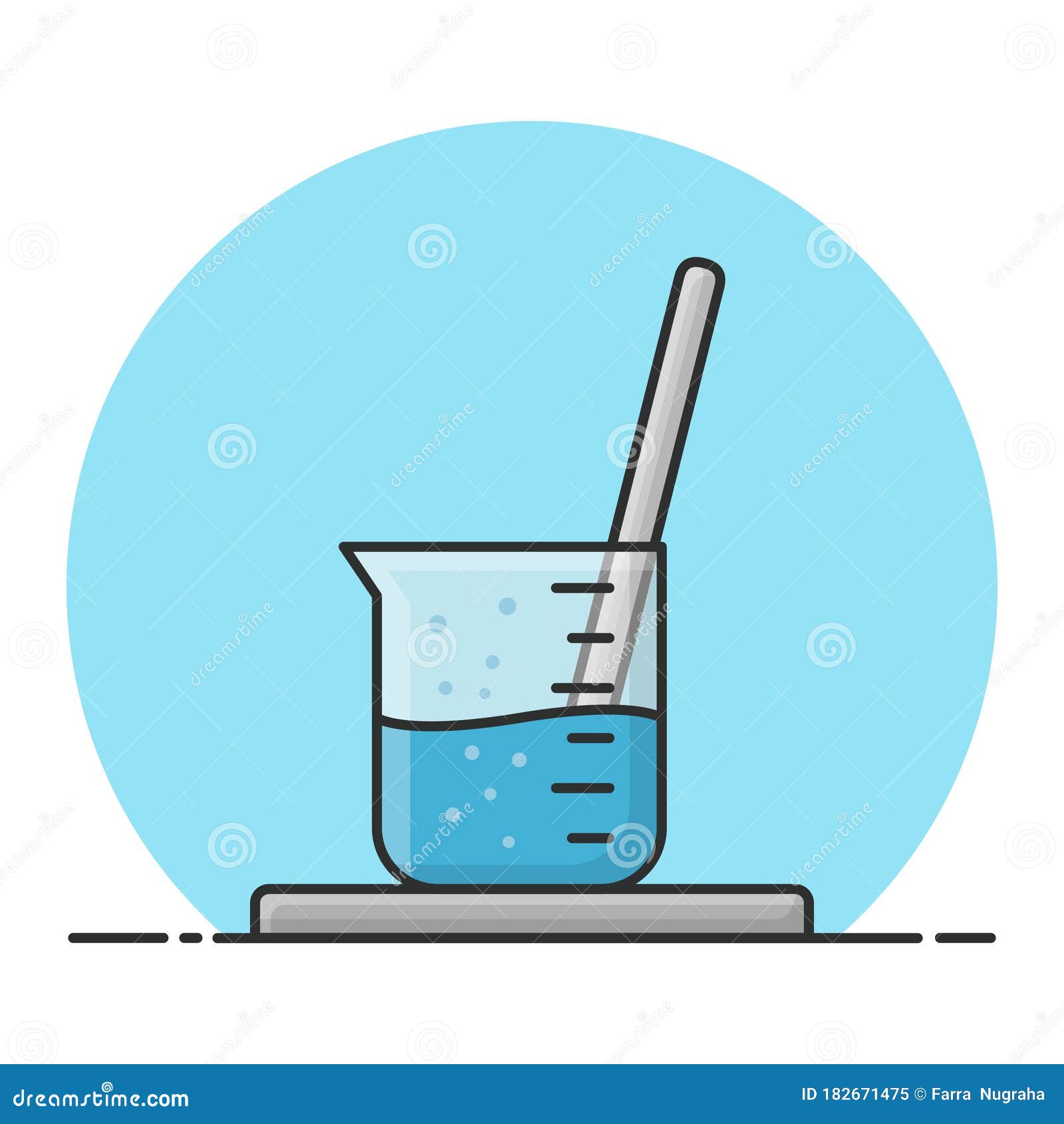 Beaker With Bunsen Burner Cartoon Vector 62869545