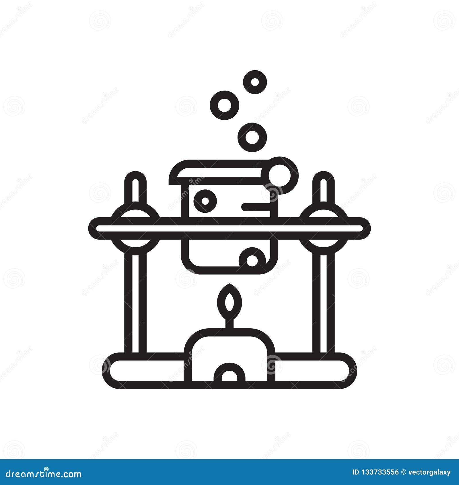 Beaker Icon Vector Sign and Symbol Isolated on White Background Stock