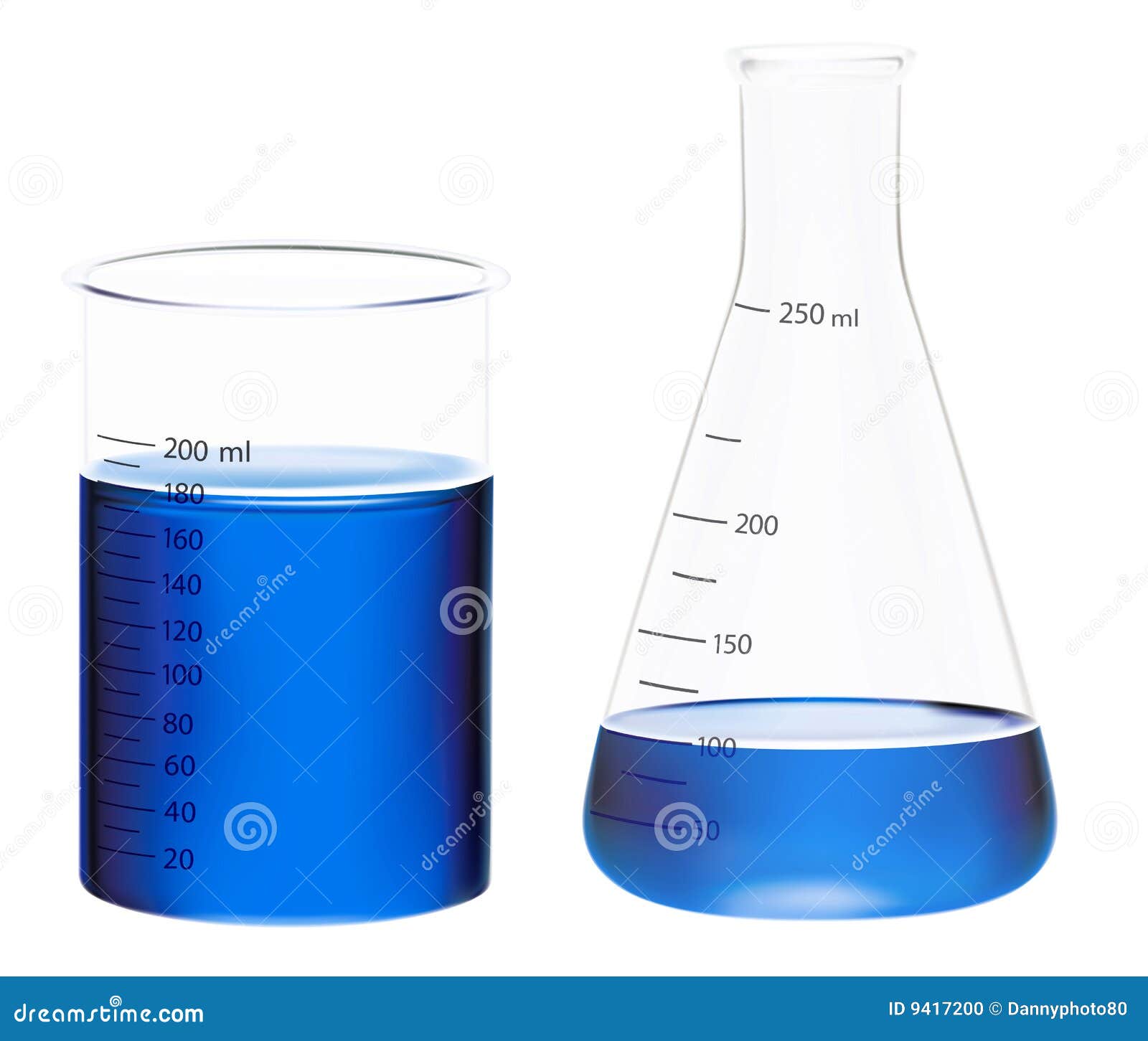 Beakers stock illustration. Illustration of science, white 9417200