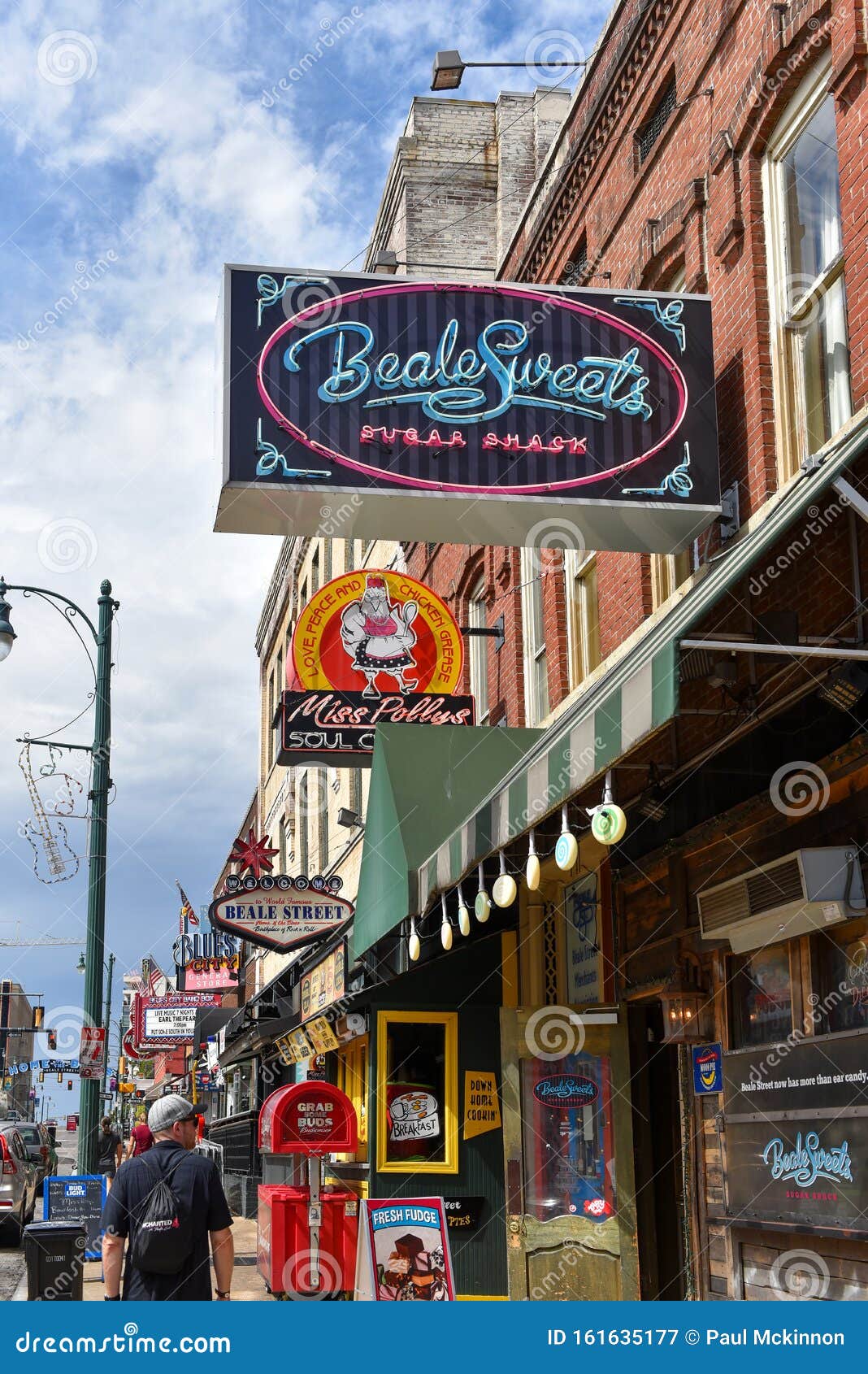 Beale Street in Memphis editorial photography. Image of american
