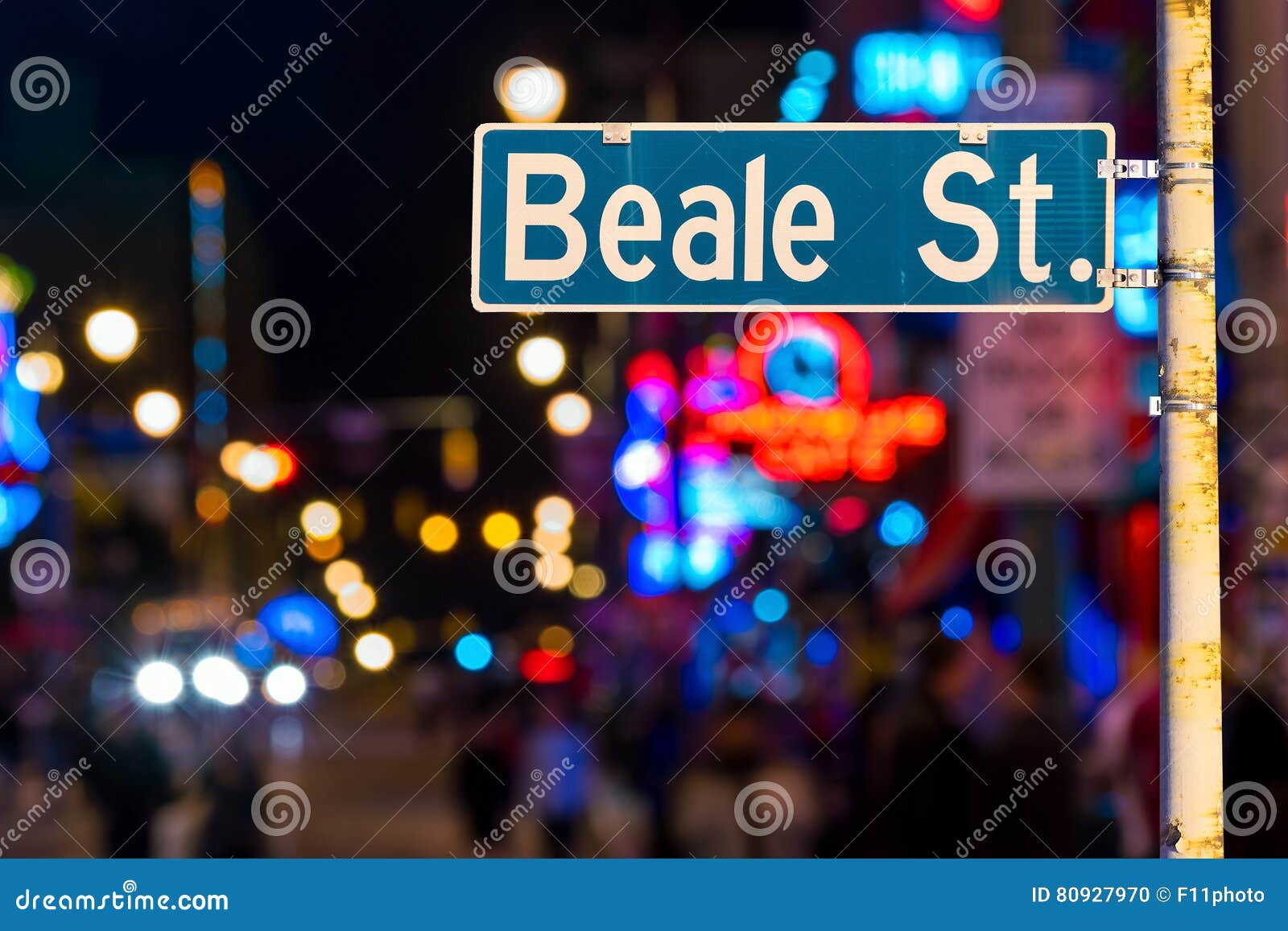Beale street sign stock photo. Image of lights, famous 80927970