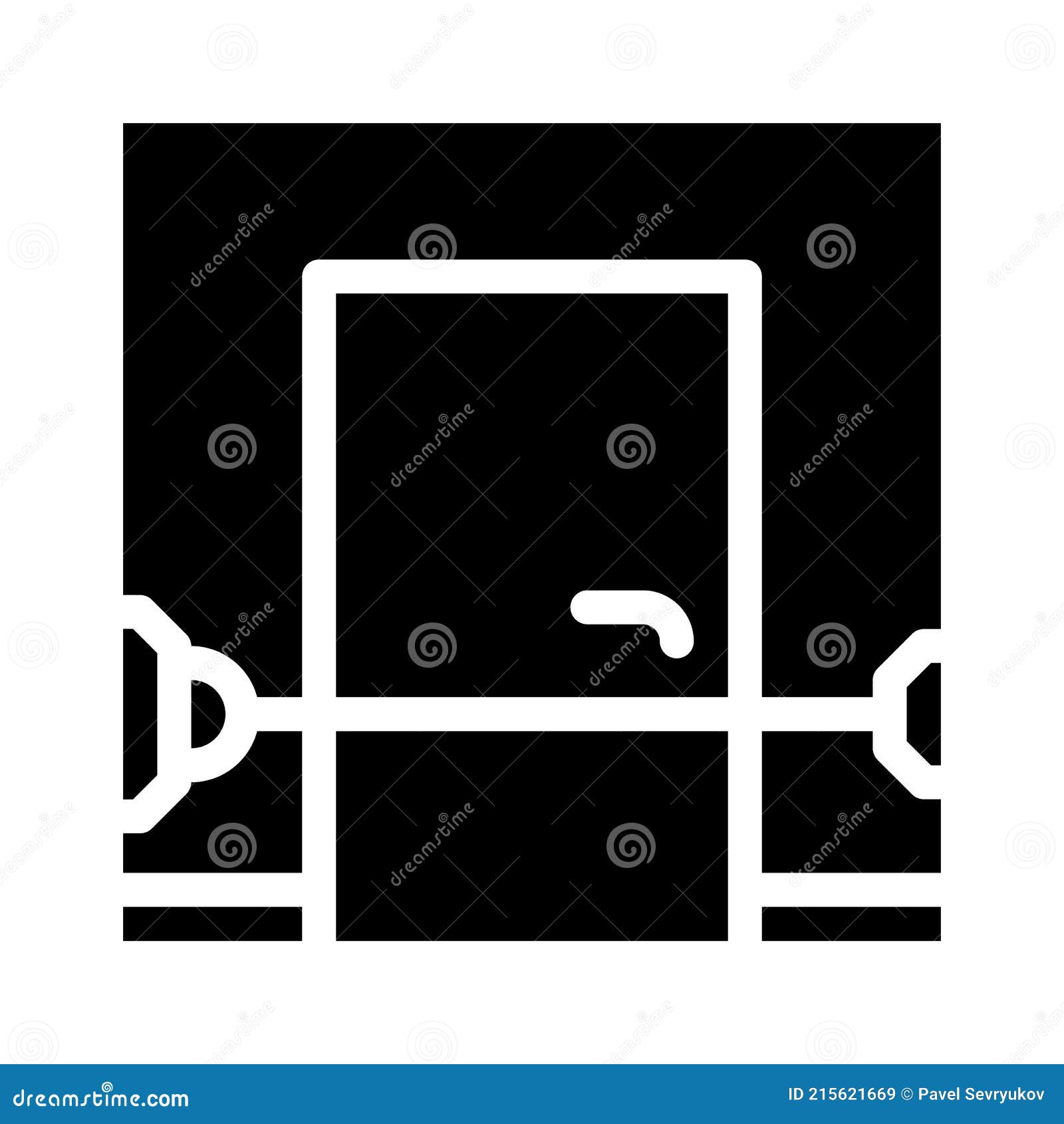 beam sensor glyph icon   black