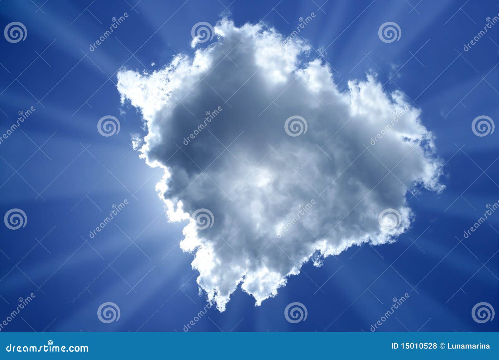 beam sun cloud backlight magic light blue sky
