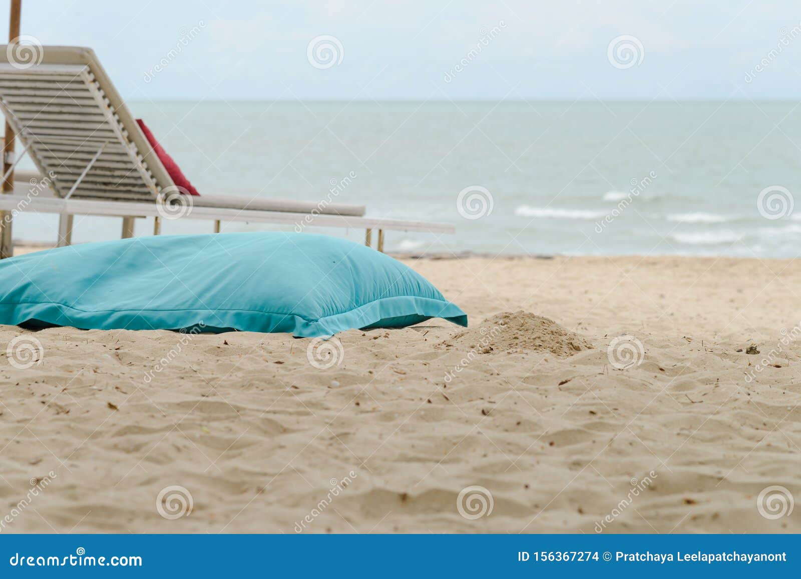 Bean Bag on the Beach Summer Time Stock Photo Image of beach