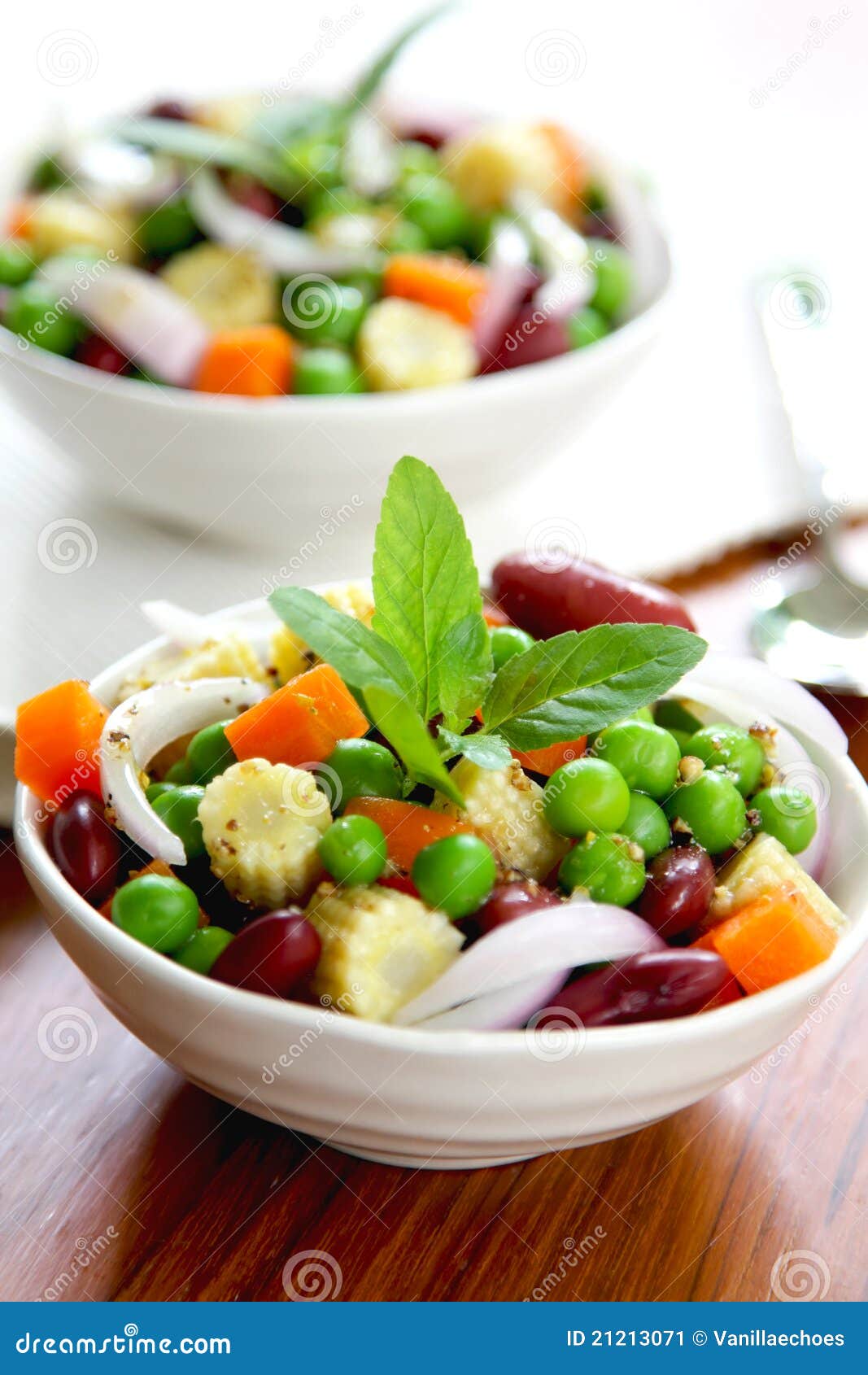 Bean & pea salad stock image. Image of lunch, corn 21213071