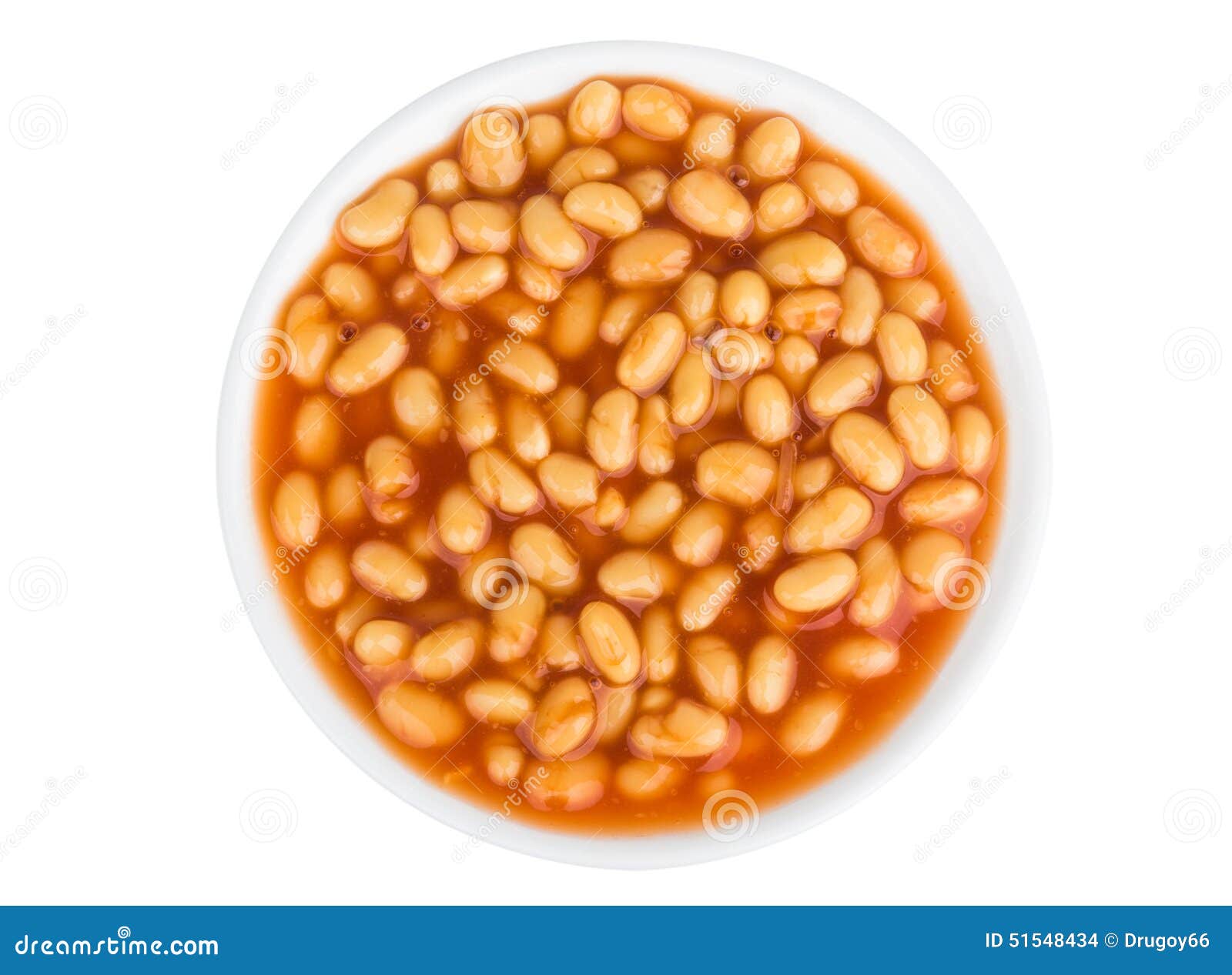 Beans in Tomato Sauce on Plate Stock Photo Image of food, plate 51548434