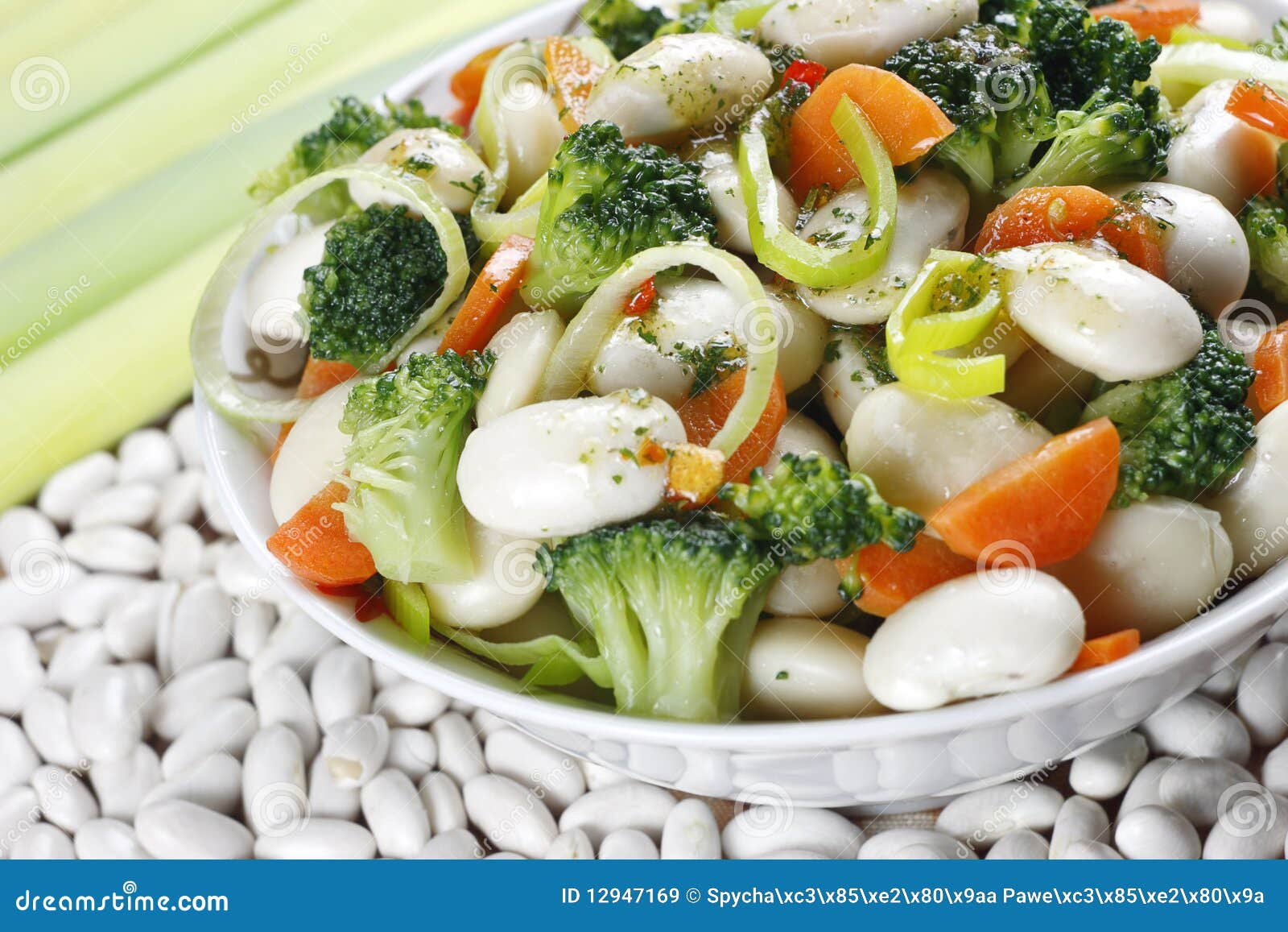 Beans with vegetables stock image. Image of health, vegetarian 12947169