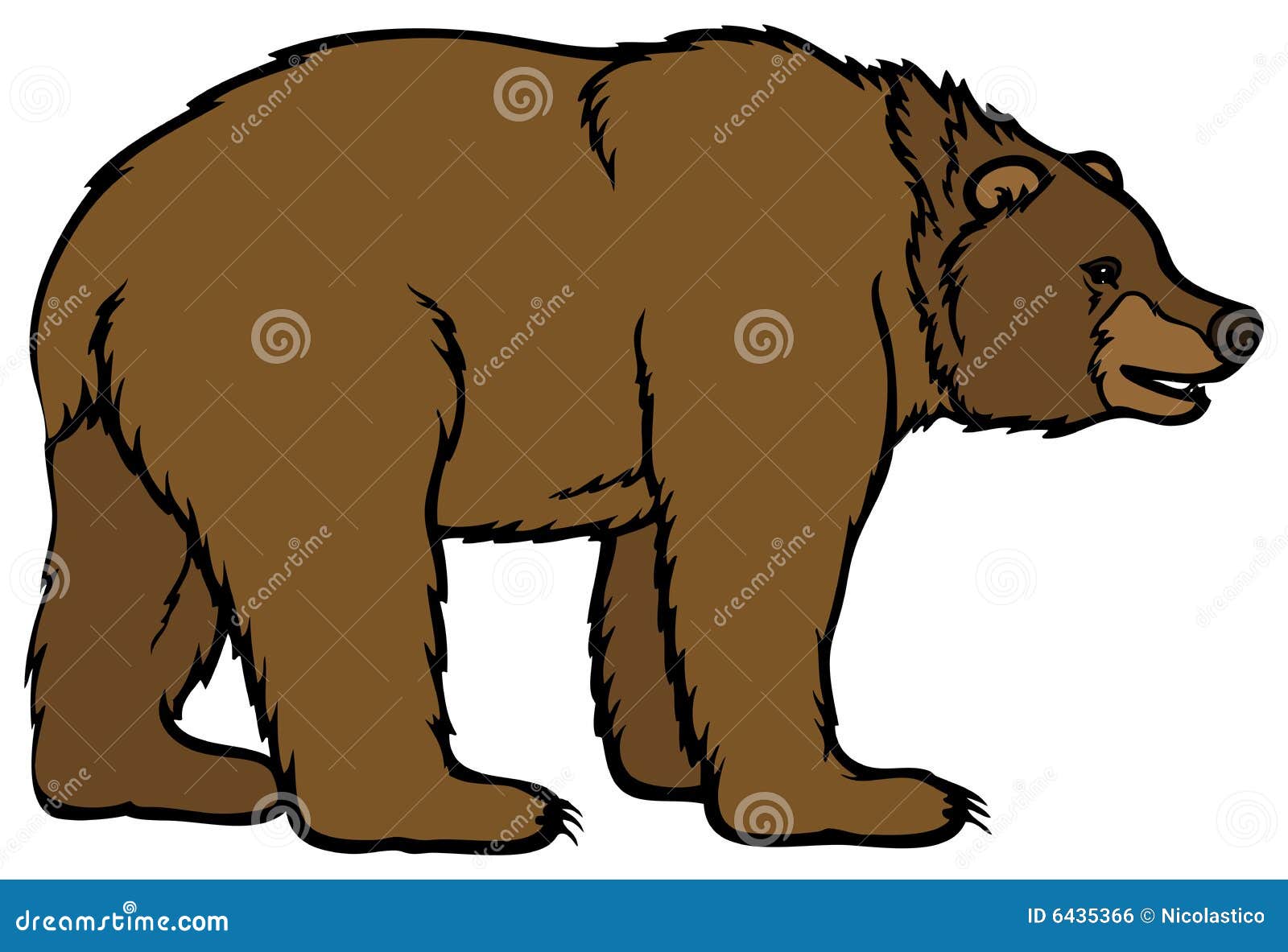 Bear stock vector. Illustration of drawing, wild, cartoon - 6435366