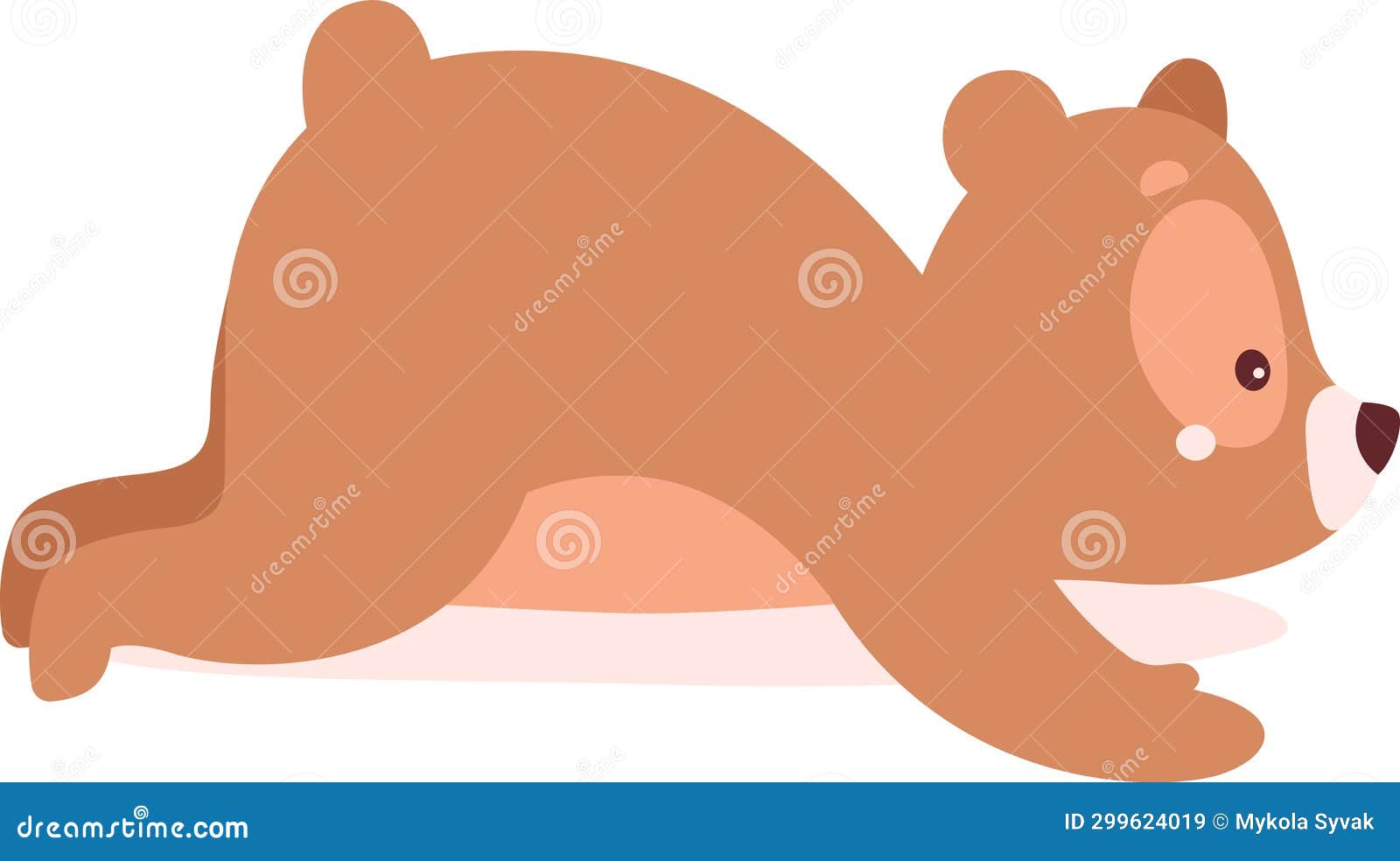 Bear Animal Running stock illustration. Illustration of cute 299624019