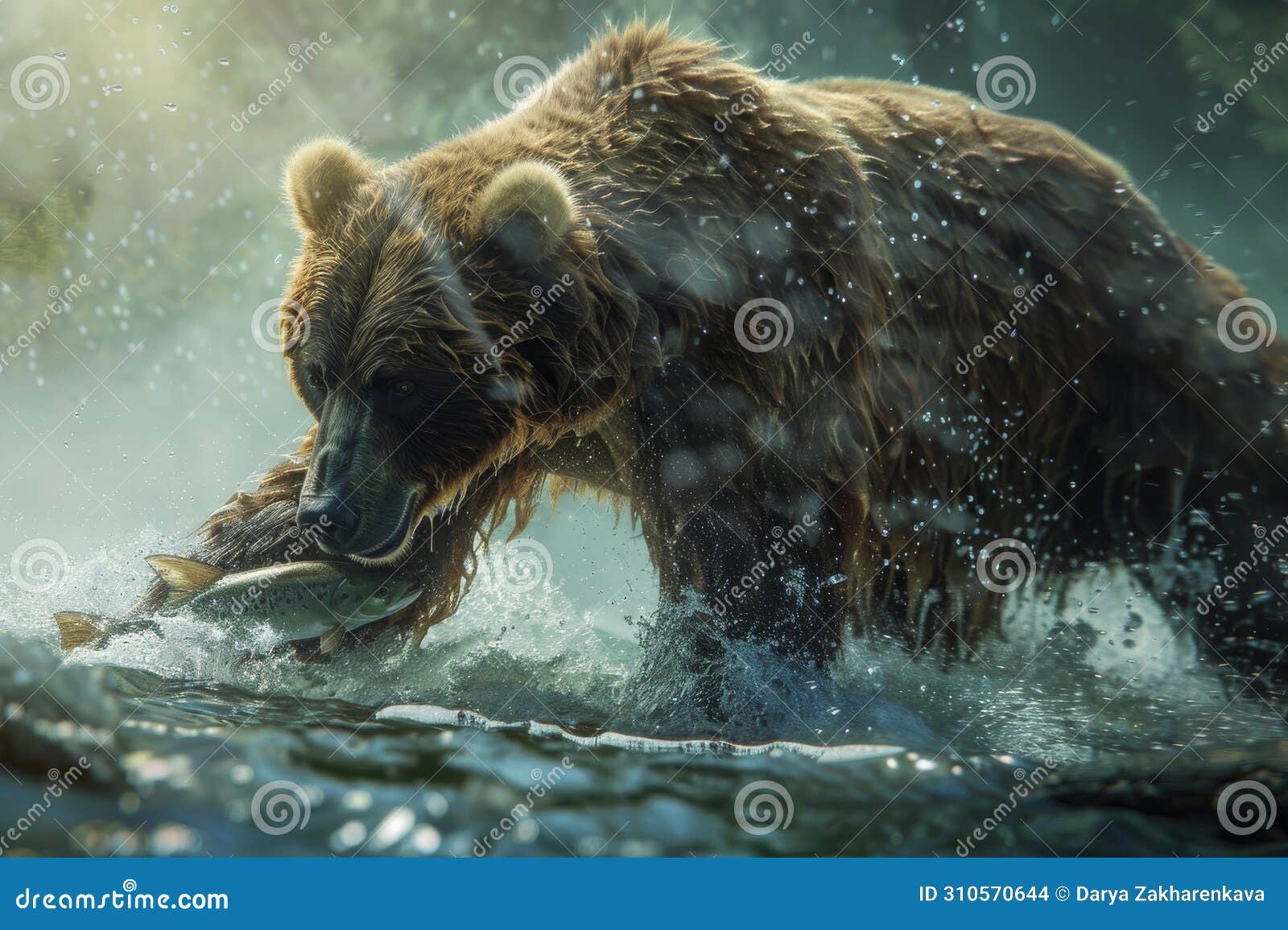 bear catching fish: national geographic shot