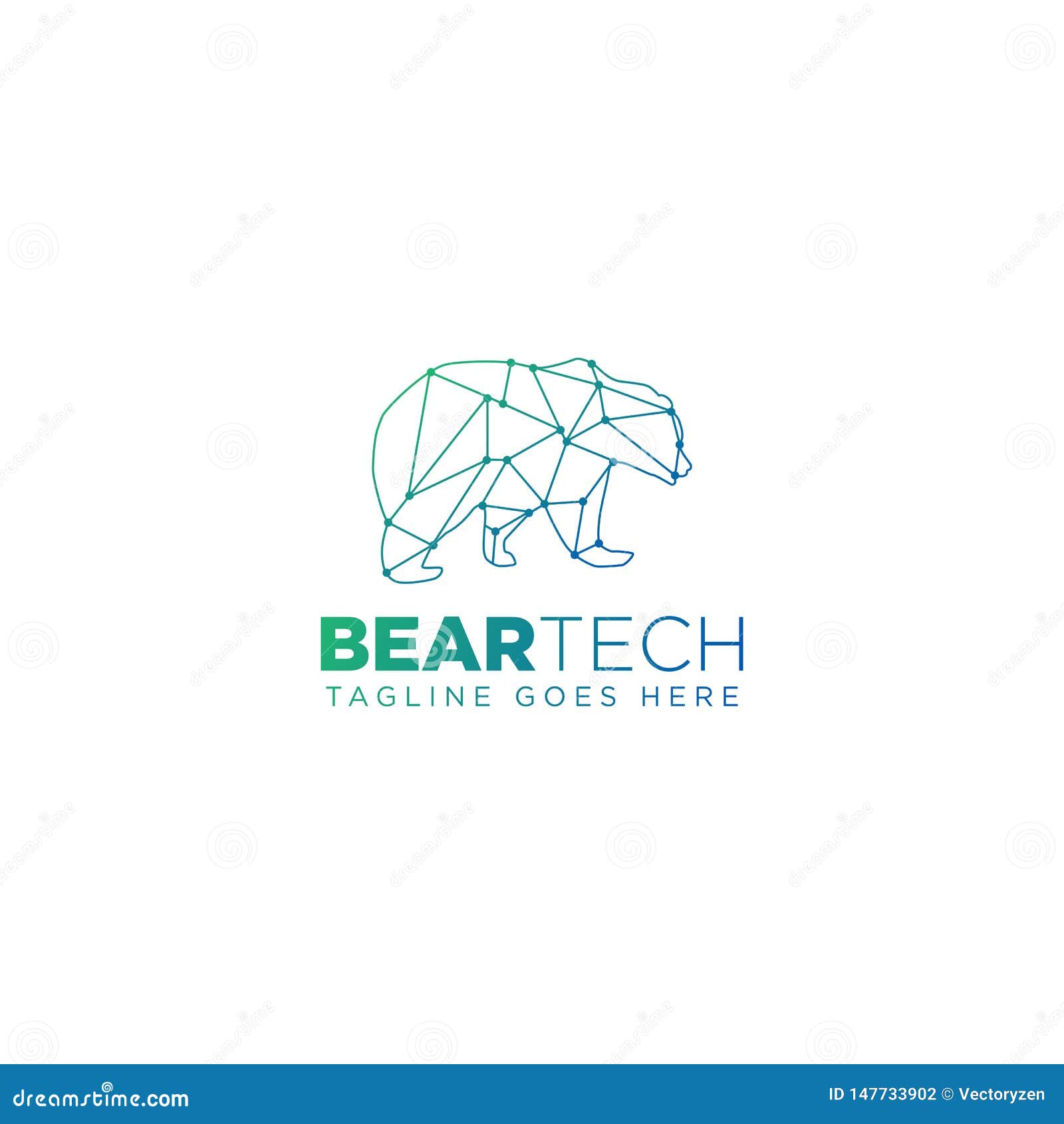 Bear Geometric Logo Design Vector Illustration Icon Element Stock Vector Illustration of