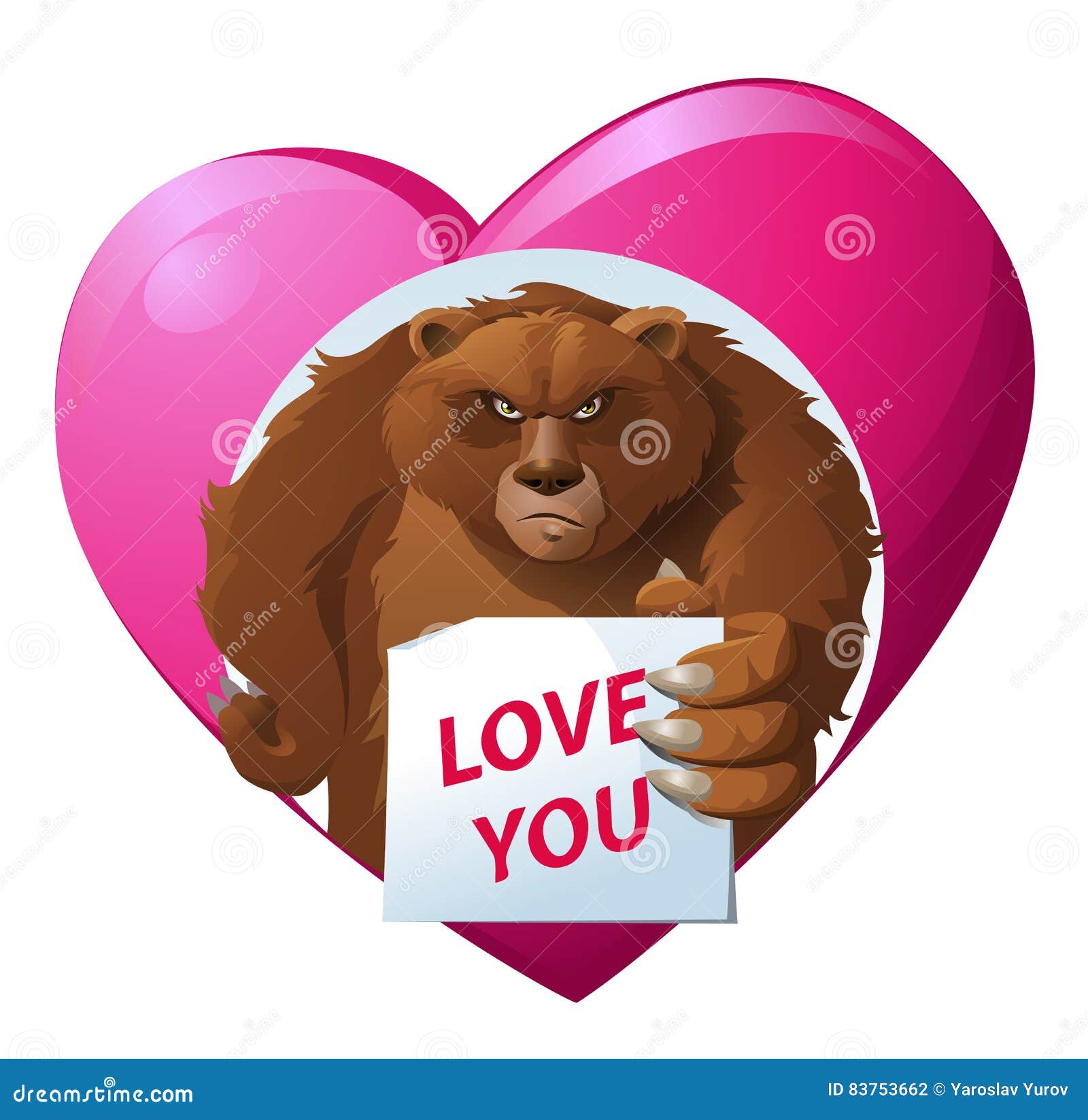 Bear. Heart. Love. the Cognitive Dissonance. Stock Vector - Illustration of  heart, gift: 83753662