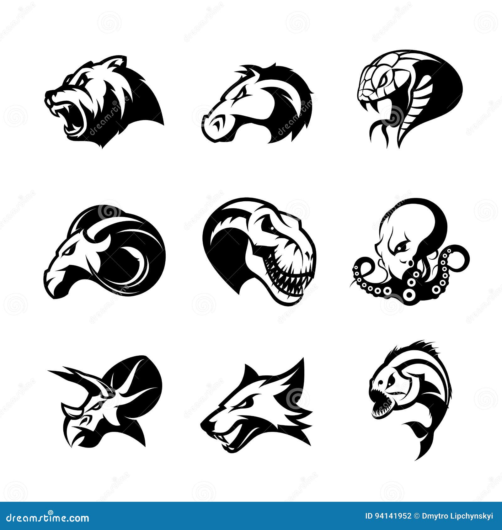 Premium Vector  Bear head black and white vector icon