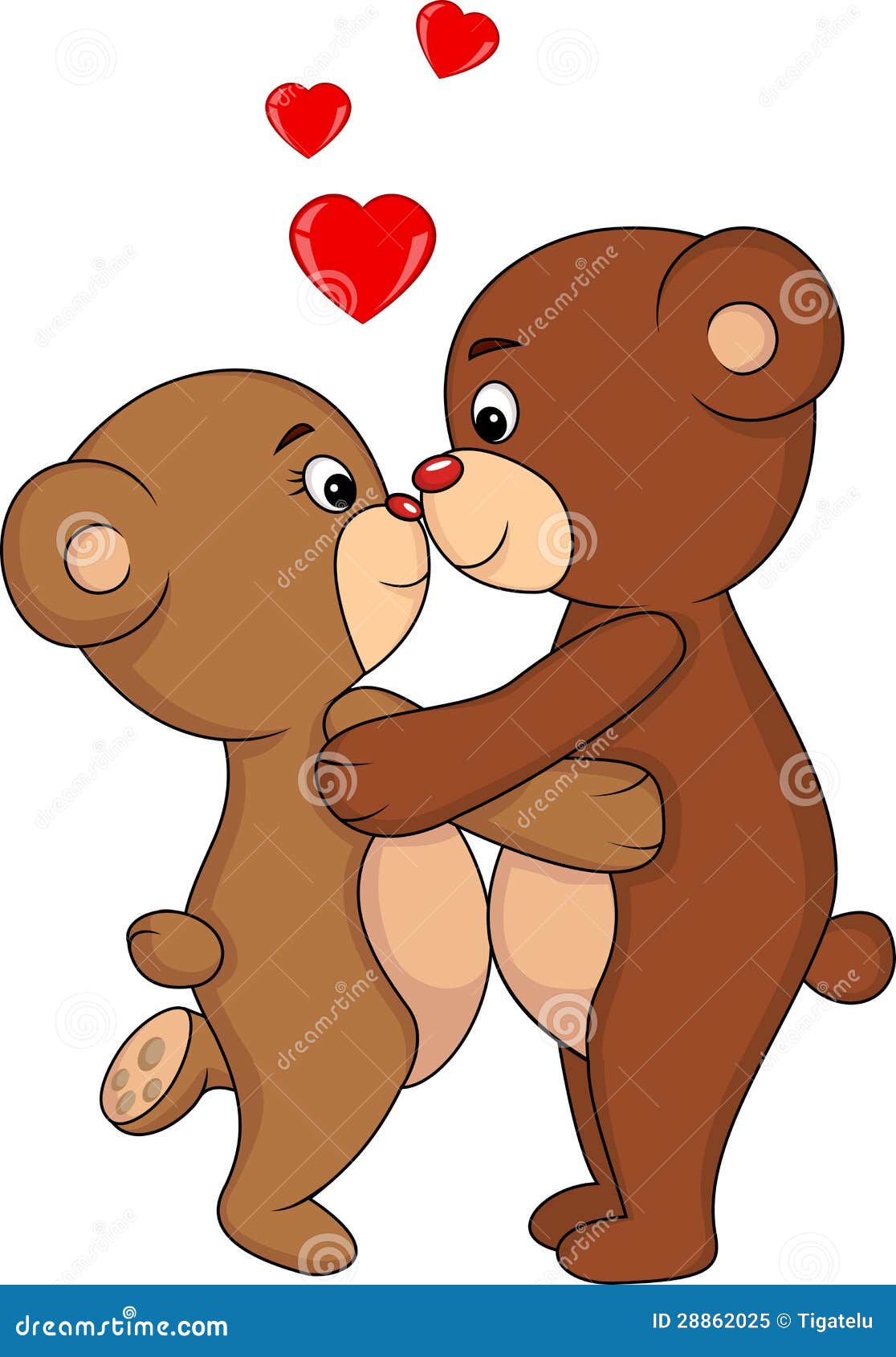Bear kissing stock vector. Illustration of lover, dating 28862025