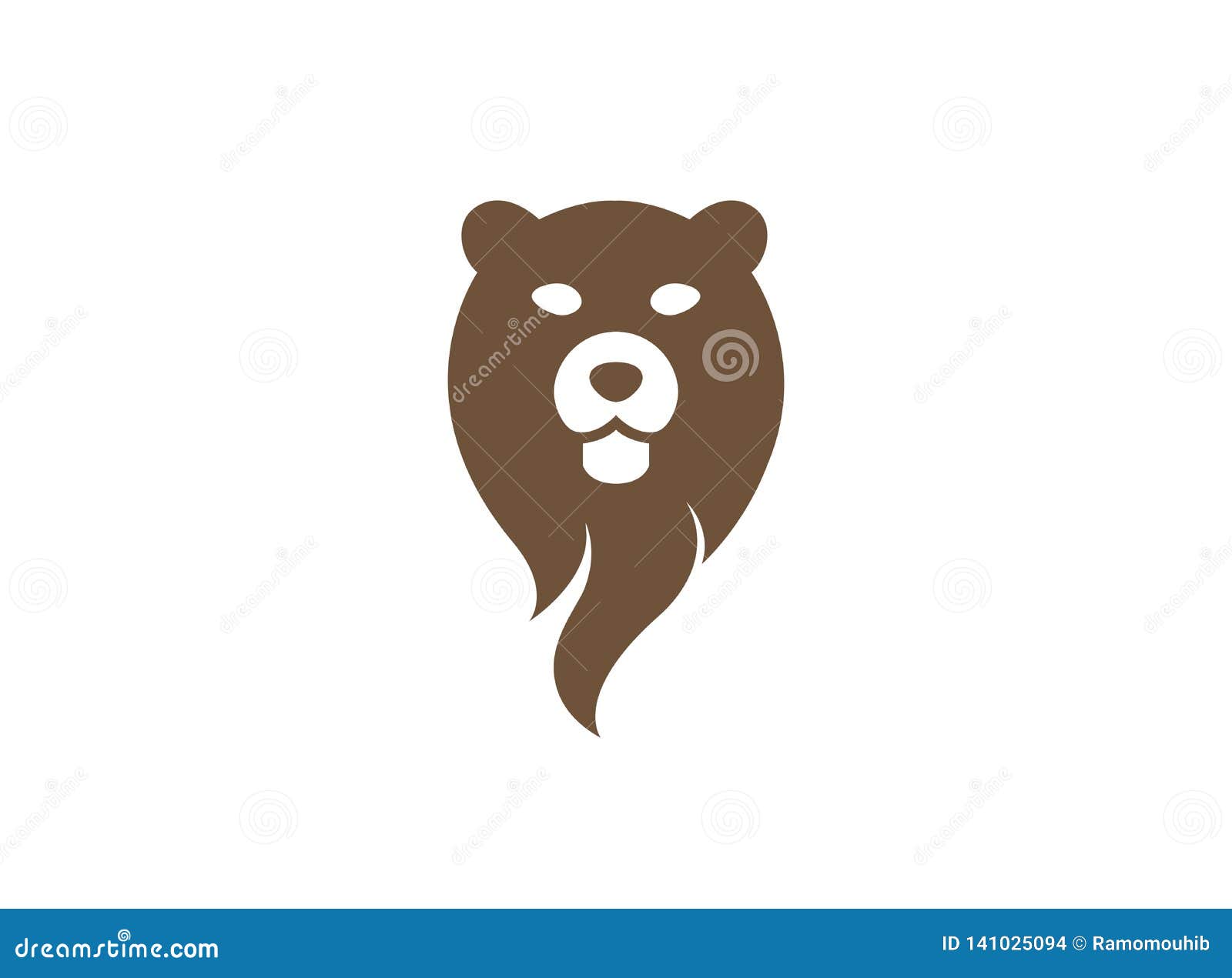 Bear Head and Face for Logo Design Illustration Stock Vector