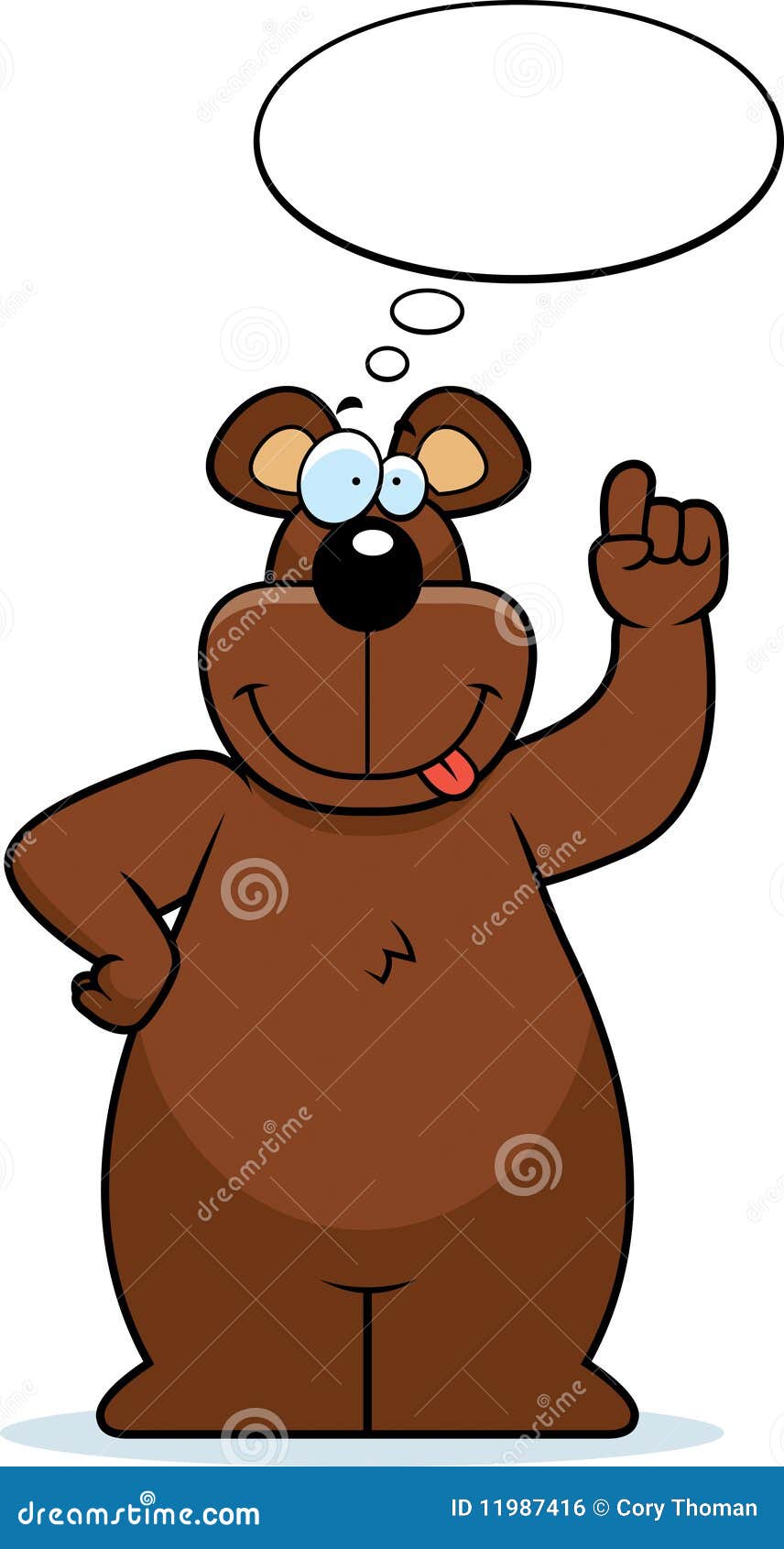 Bear Thinking stock vector. Illustration of cartoon, bubble - 11987416