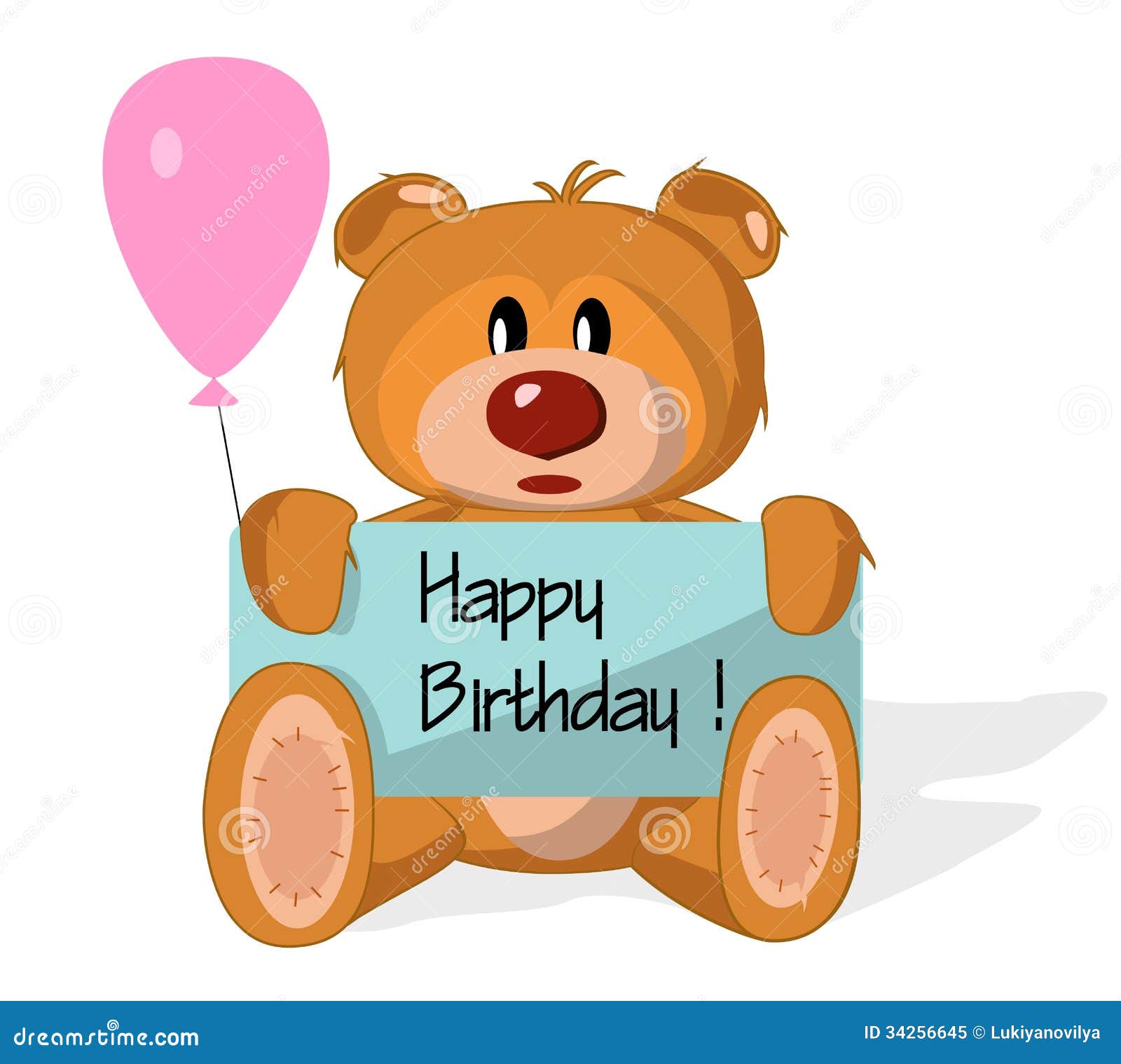 Bear Toy with Congratulation Stock Vector - Illustration of animal ...