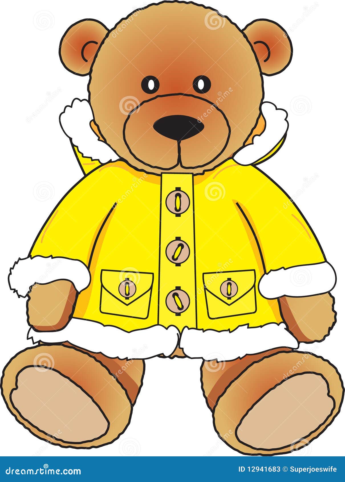 Bear In Yellow Fur Coat Stock Photos Image 12941683