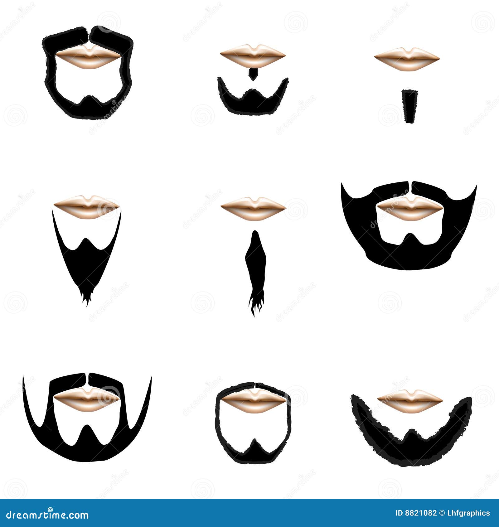 facial hair clipart