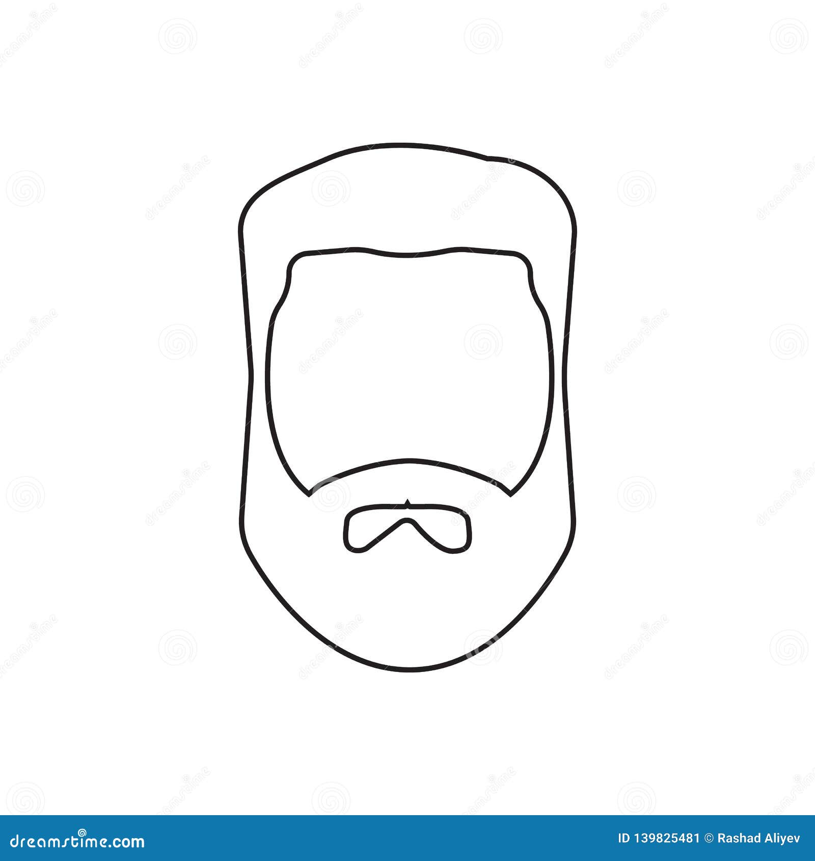 beard icon.  of barber for mobile concept and web apps icon. outline, thin line icon for website  and development,