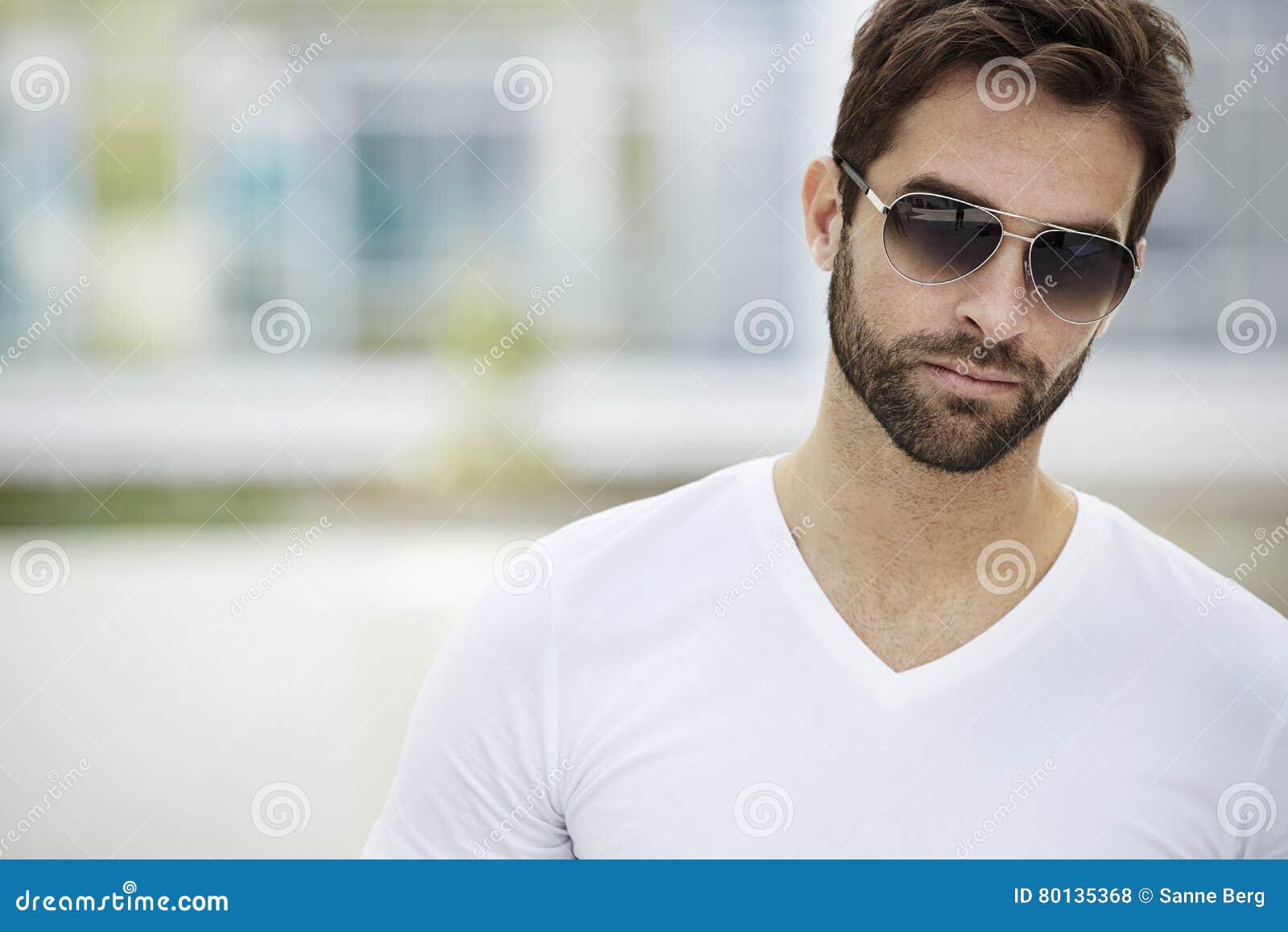 Beard and sunglasses man stock photo. Image of view, clothing