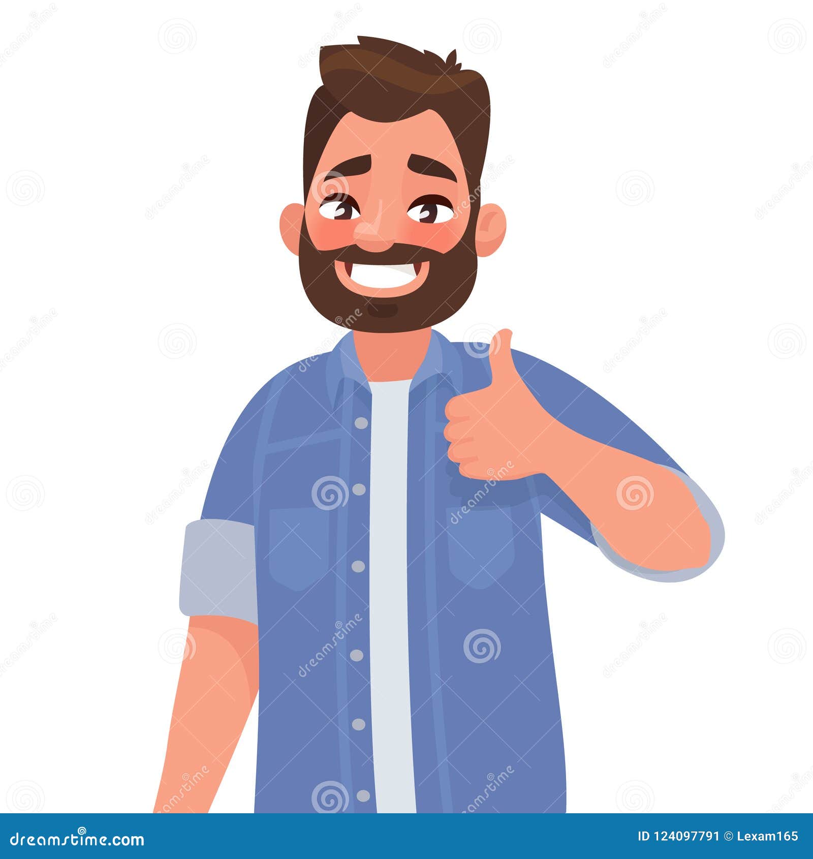 bearded man cartoon