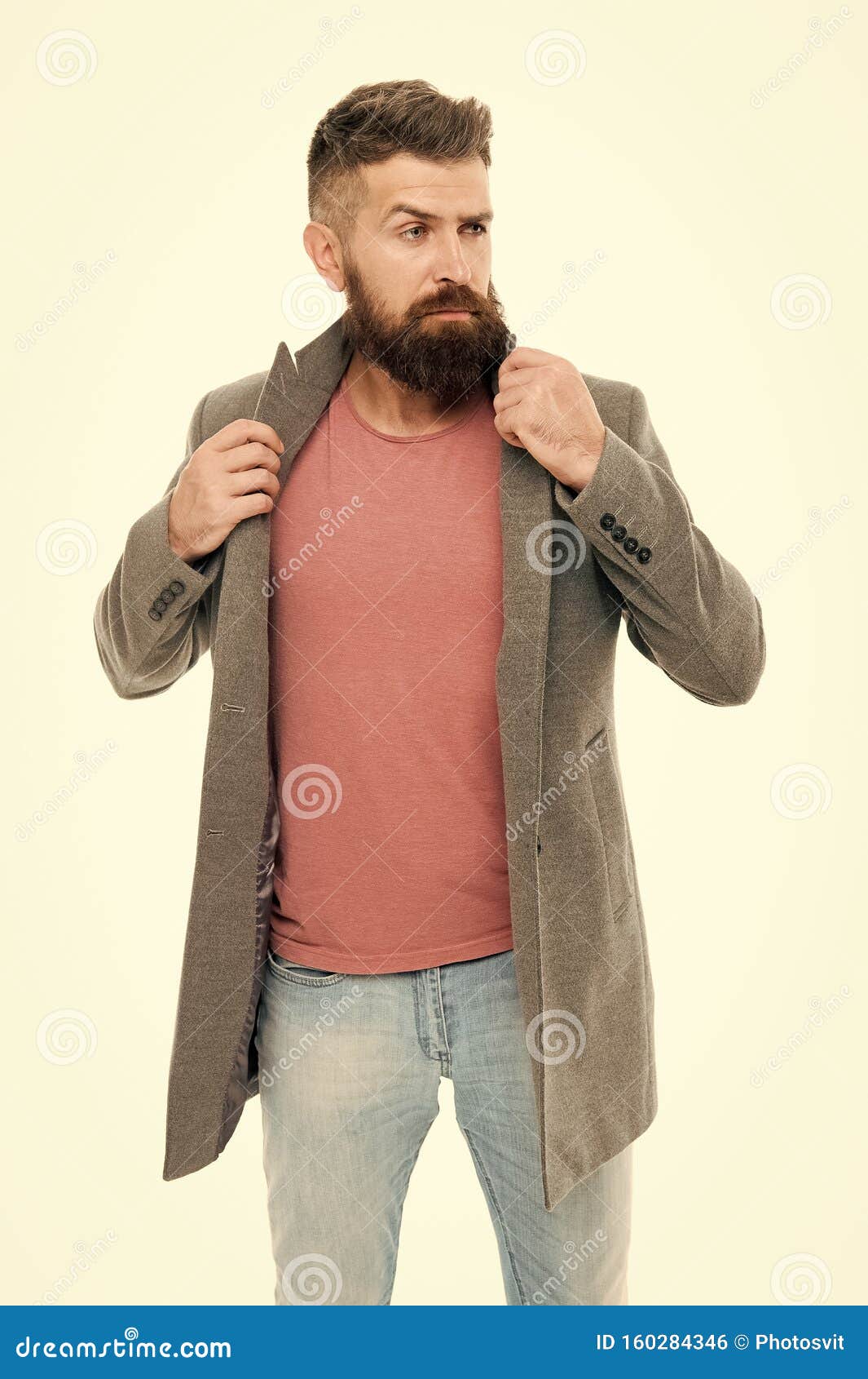 Bearded Hipster Brutal Person. Casual Outfit. School of Good Manners ...