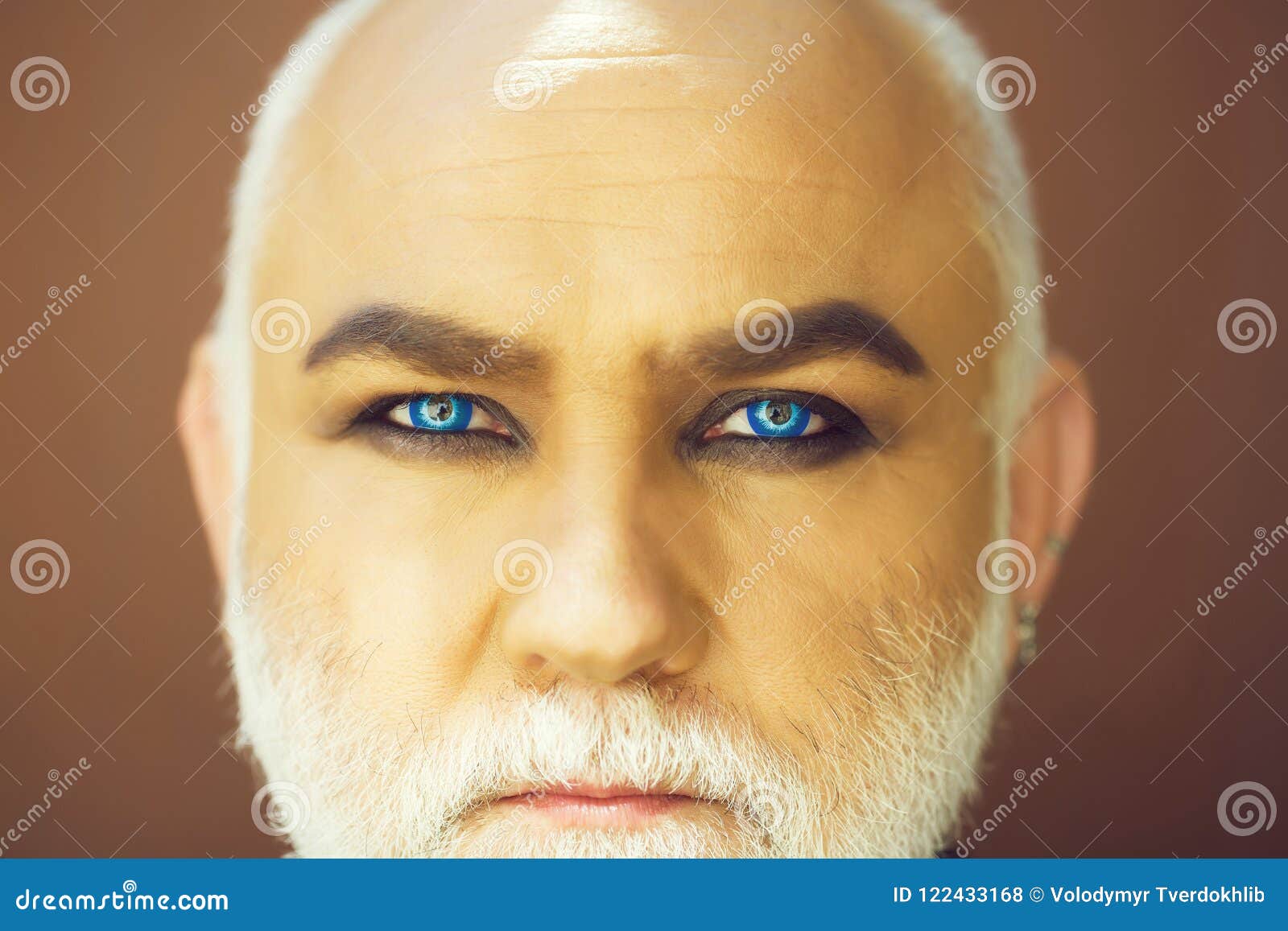 Blue-eyed man with white hair and beard - wide 2